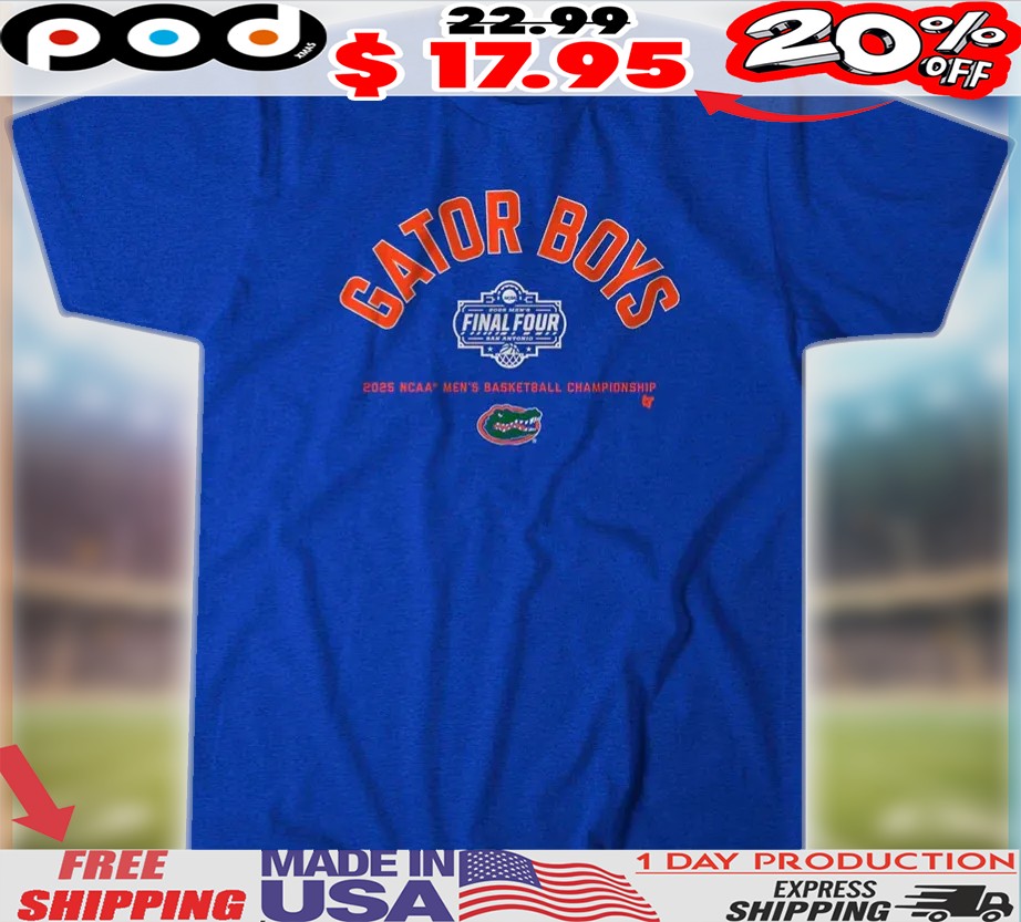 Florida Basketball Gator Boys Final Four 2025 NCAA Men's Basketball Championship Shirt