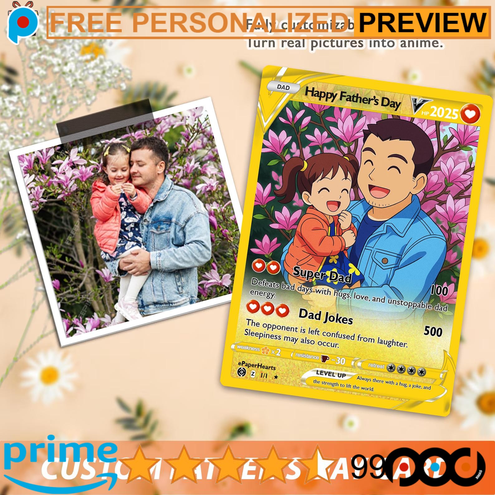 Free Custom Father's Day Pokemon Dad Wallet Card 1 Free Custom Father's Day Pokemon Dad Wallet Card