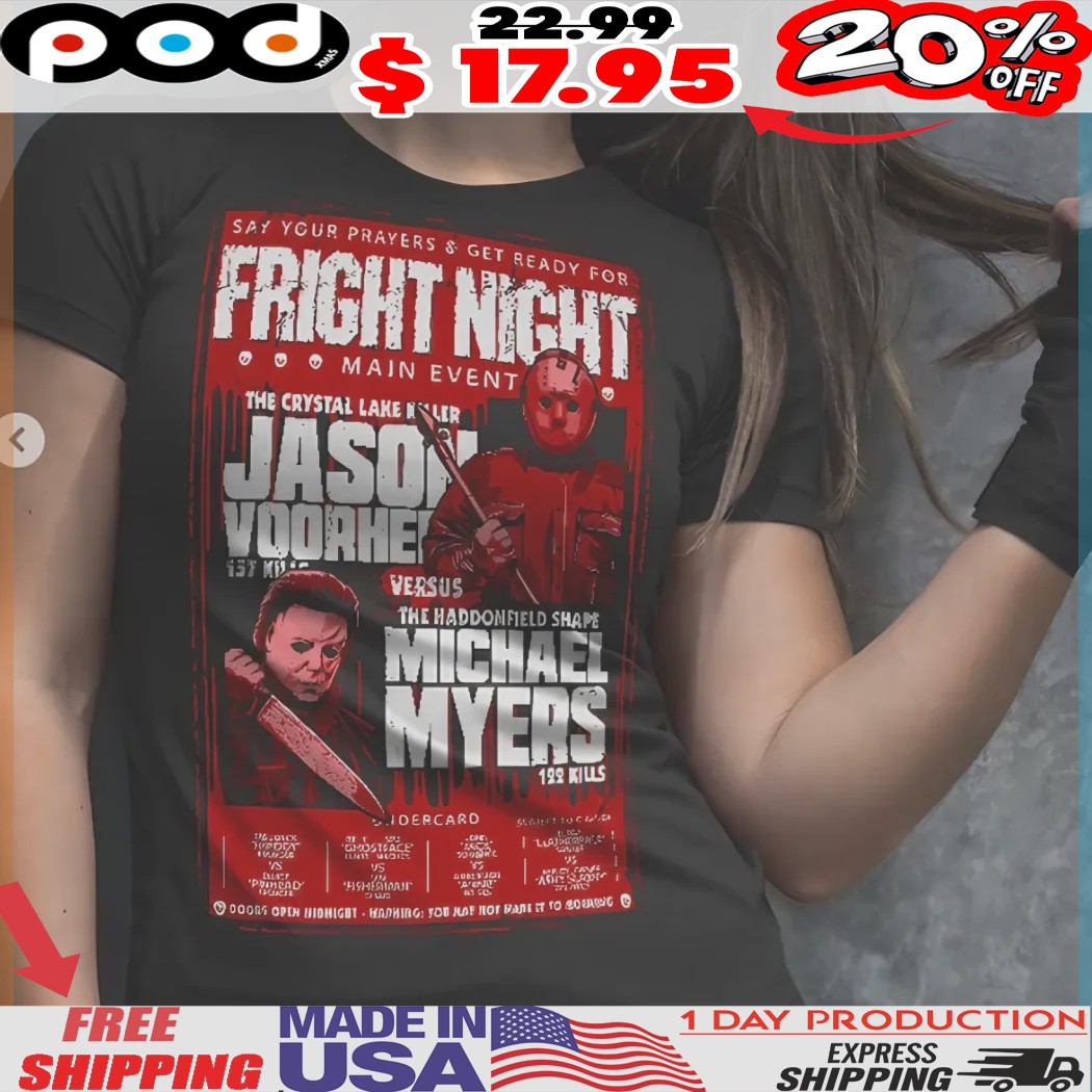 Fright Night Jason Voorhees vs Michael Myers Showdown Horror Shirt
