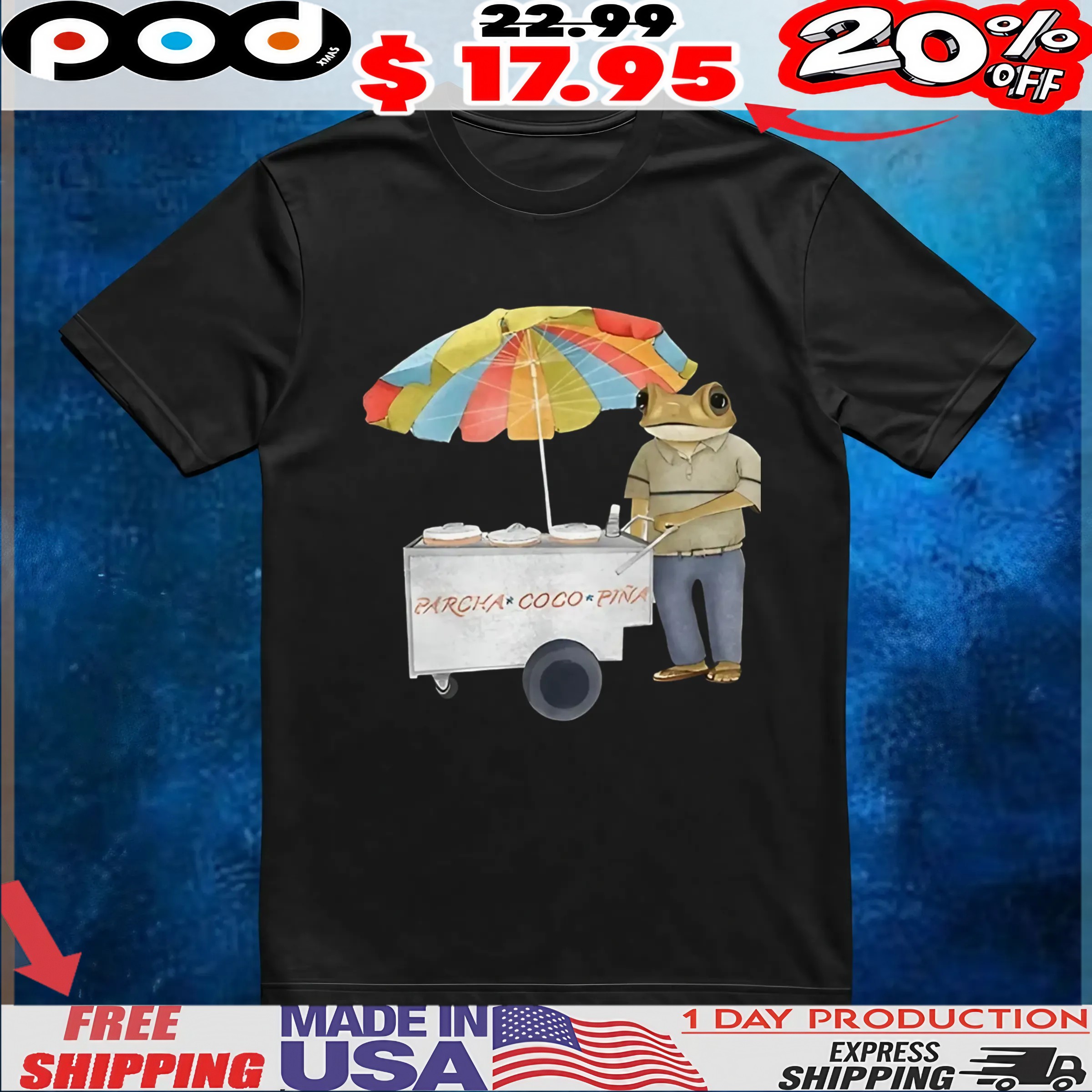 Frog Parcha Coco Pina t shirt 6 Frog Parcha Coco Pina t shirt