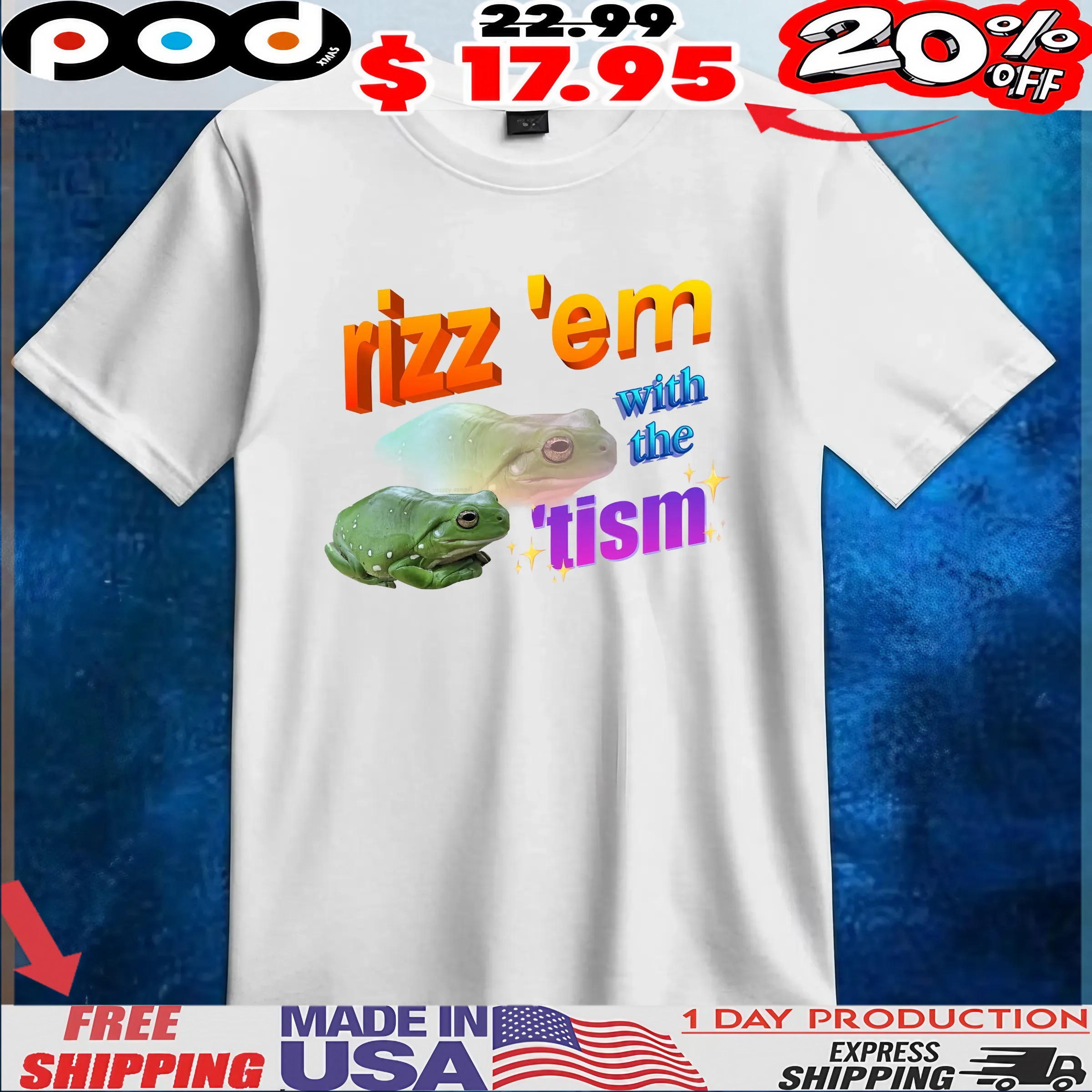 Frog rizz 'em with the 'tism t shirt 6 Frog rizz 'em with the 'tism t shirt