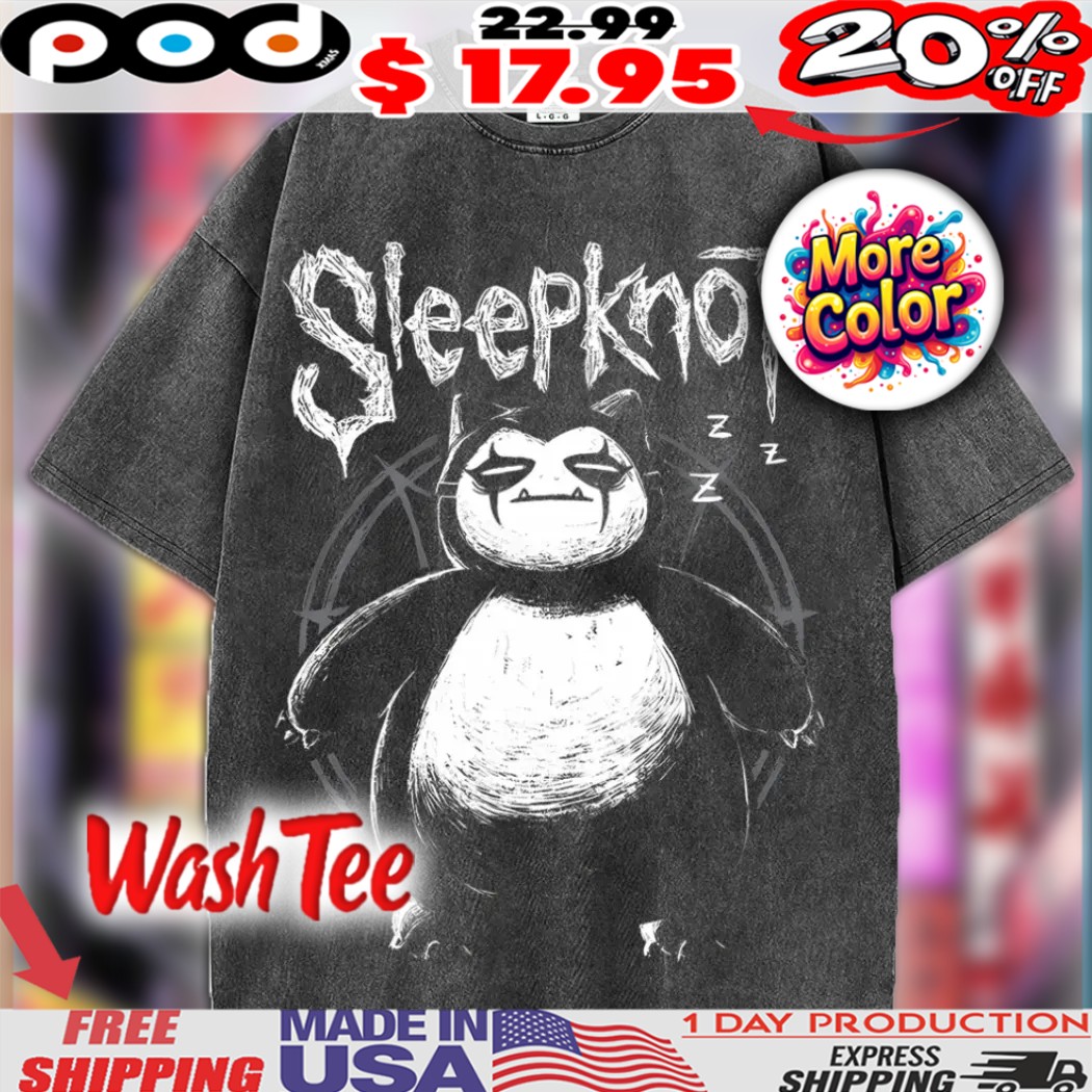 Funny Metal Band Pokémon Sleepknot Snorlax Parody Shirt