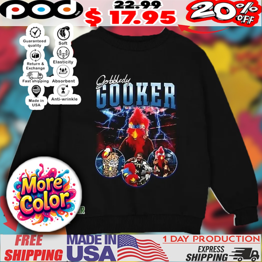 Gobbledy Gooker WWE vintage bootleg lightning shirt 1 Gobbledy Gooker WWE vintage bootleg lightning shirt