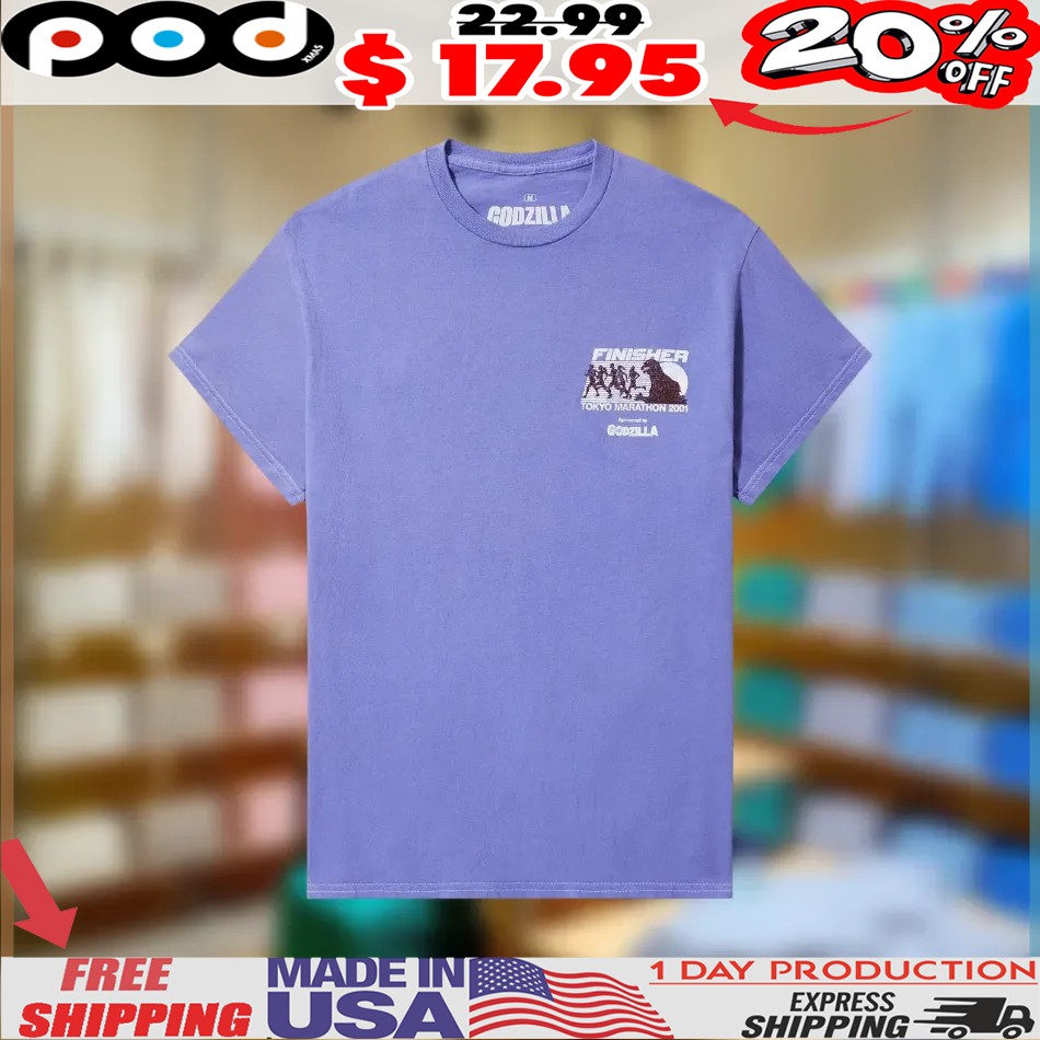 Godzilla Finisher tokyo marathon 2001 vintage Shirt
