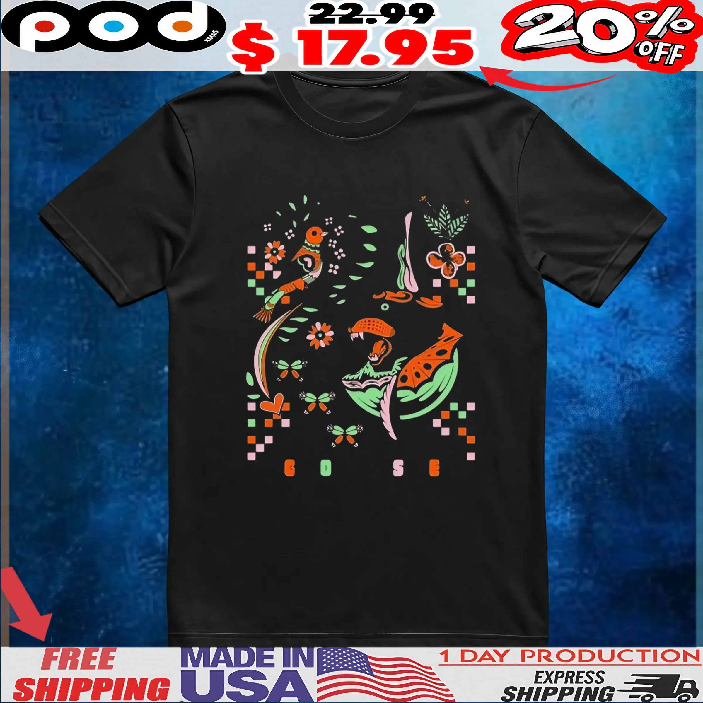 Goose Tiger Bird T shirt 1 Goose Tiger Bird T shirt