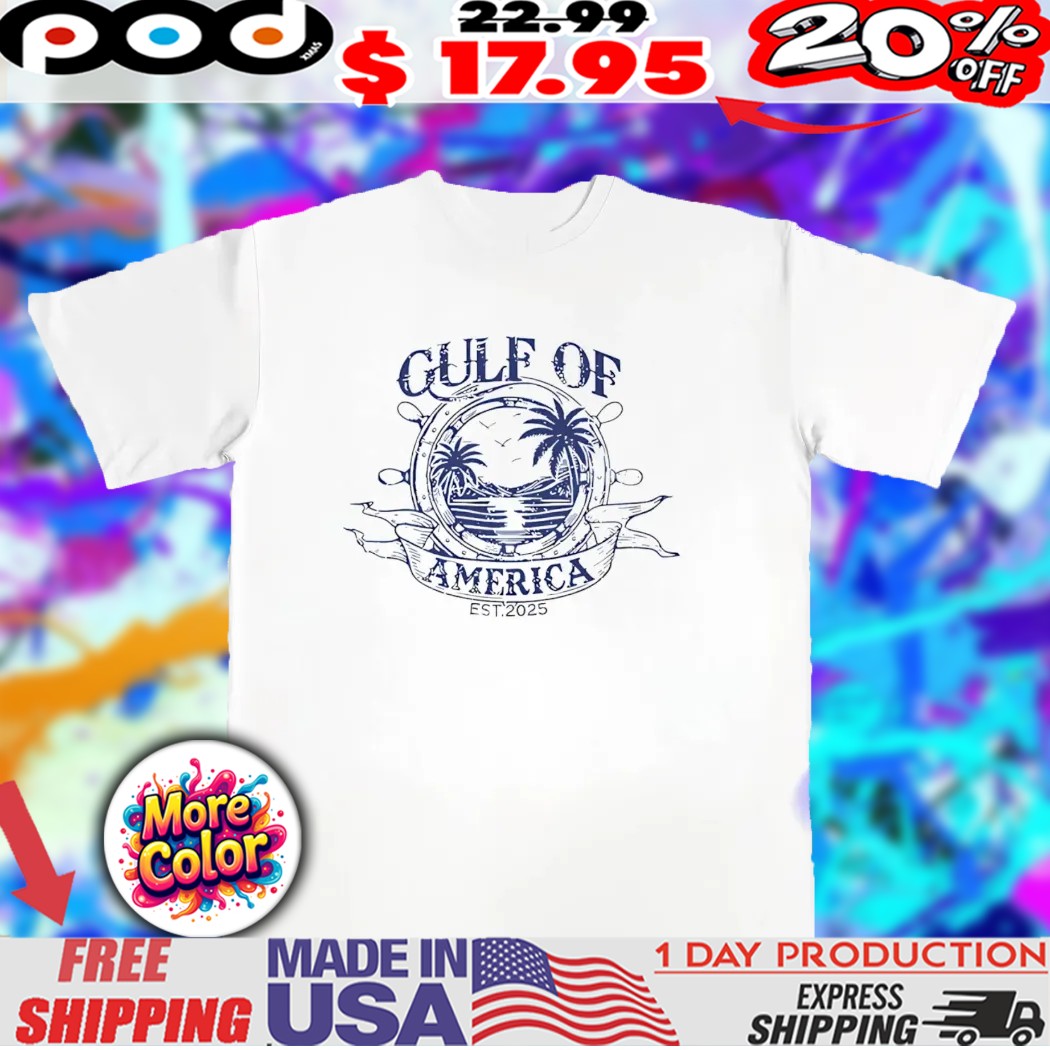 Gulf of America ship’s wheel vintage shirt