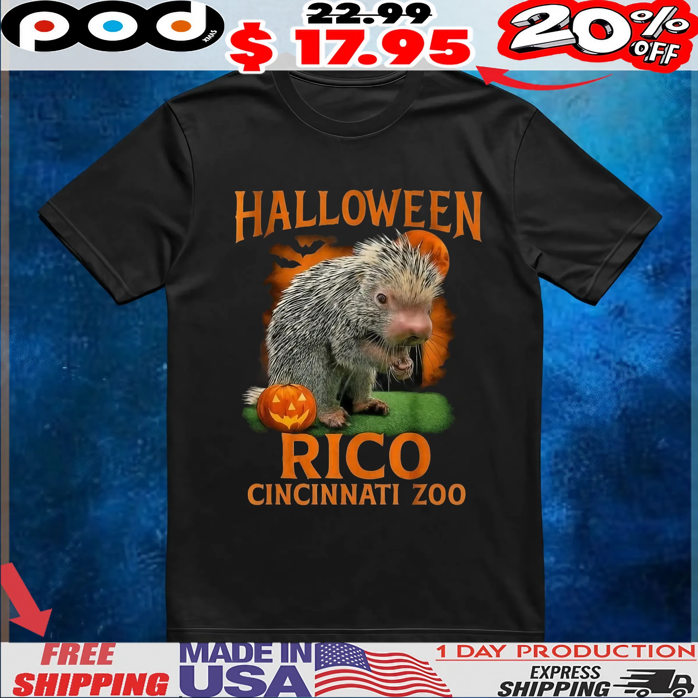 Halloween Rico Cincinnati Zoo T Shirt