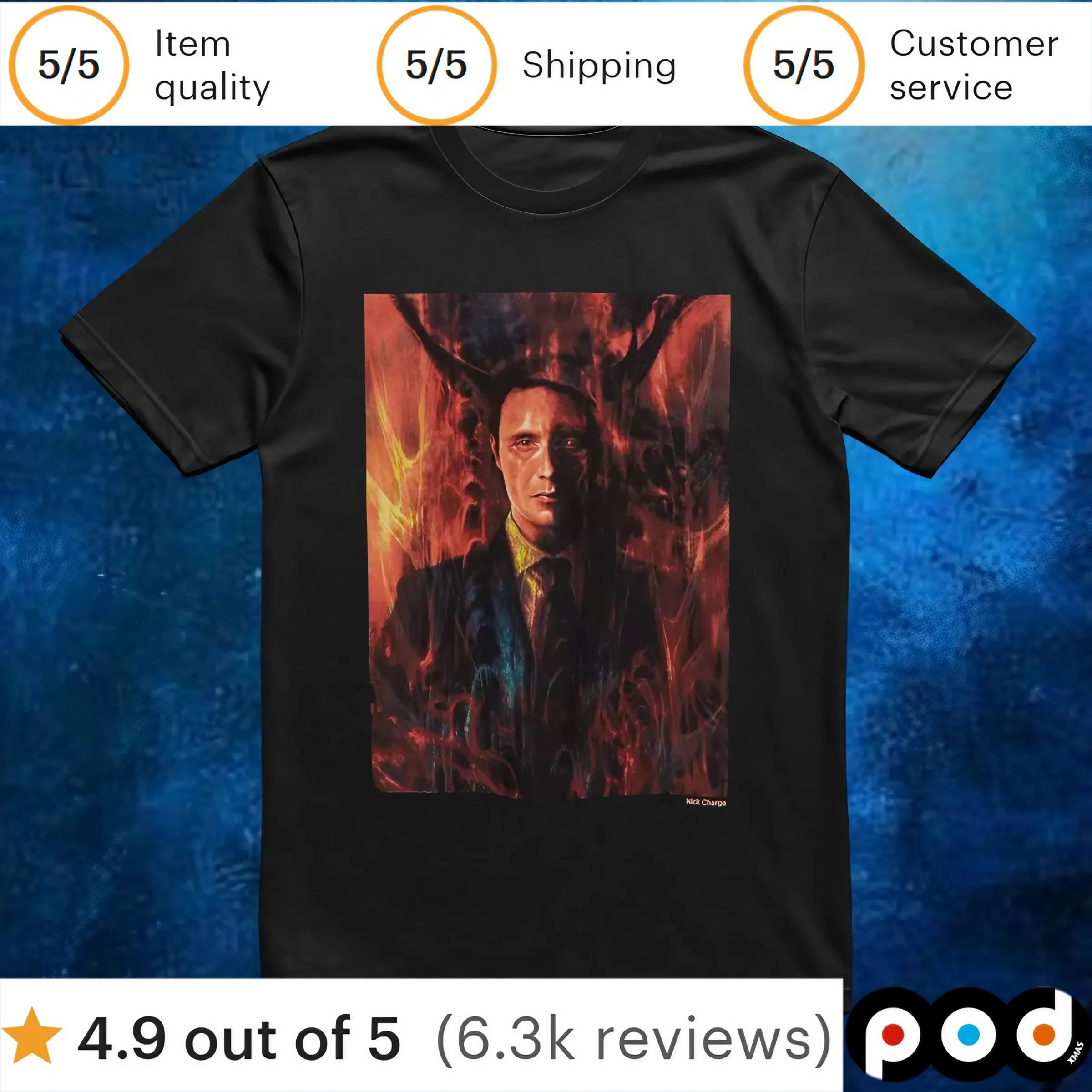 Hannibal Dr Lecter Portrait T Shirt