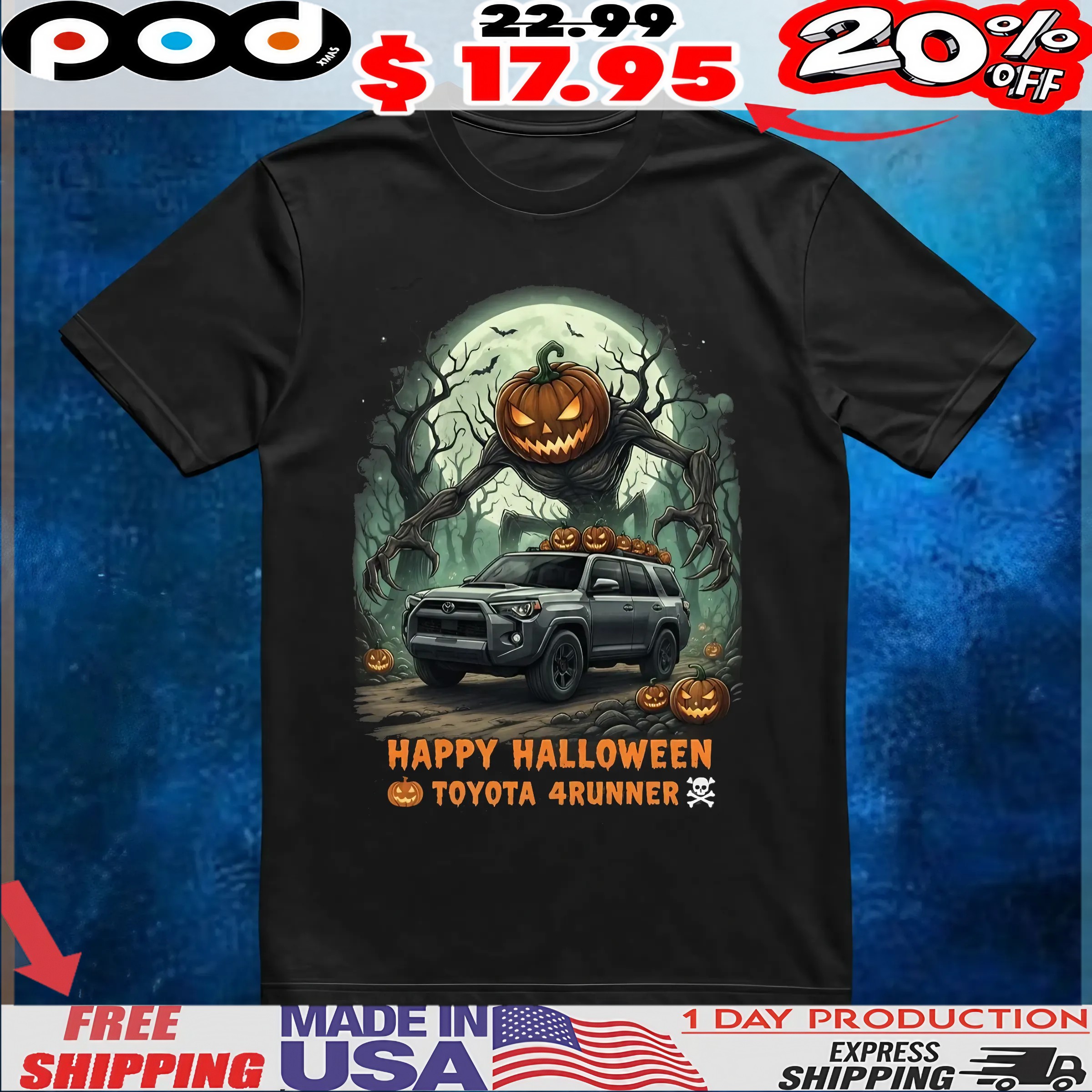 Happy Halloween Toyota 4runner T Shirt 1 Happy Halloween Toyota 4runner T Shirt