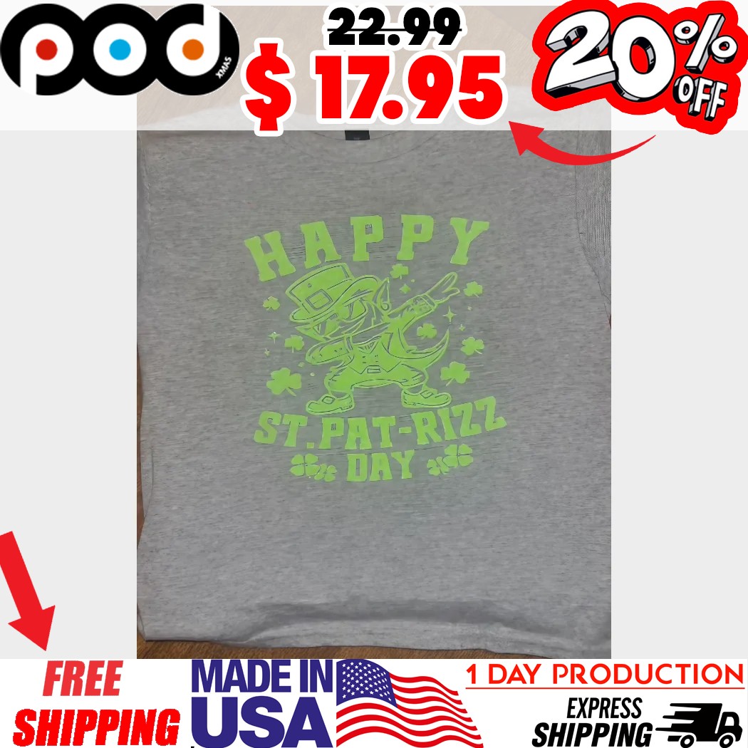Happy St patrizz Day Swag Dabbing Leprechaun Shirt