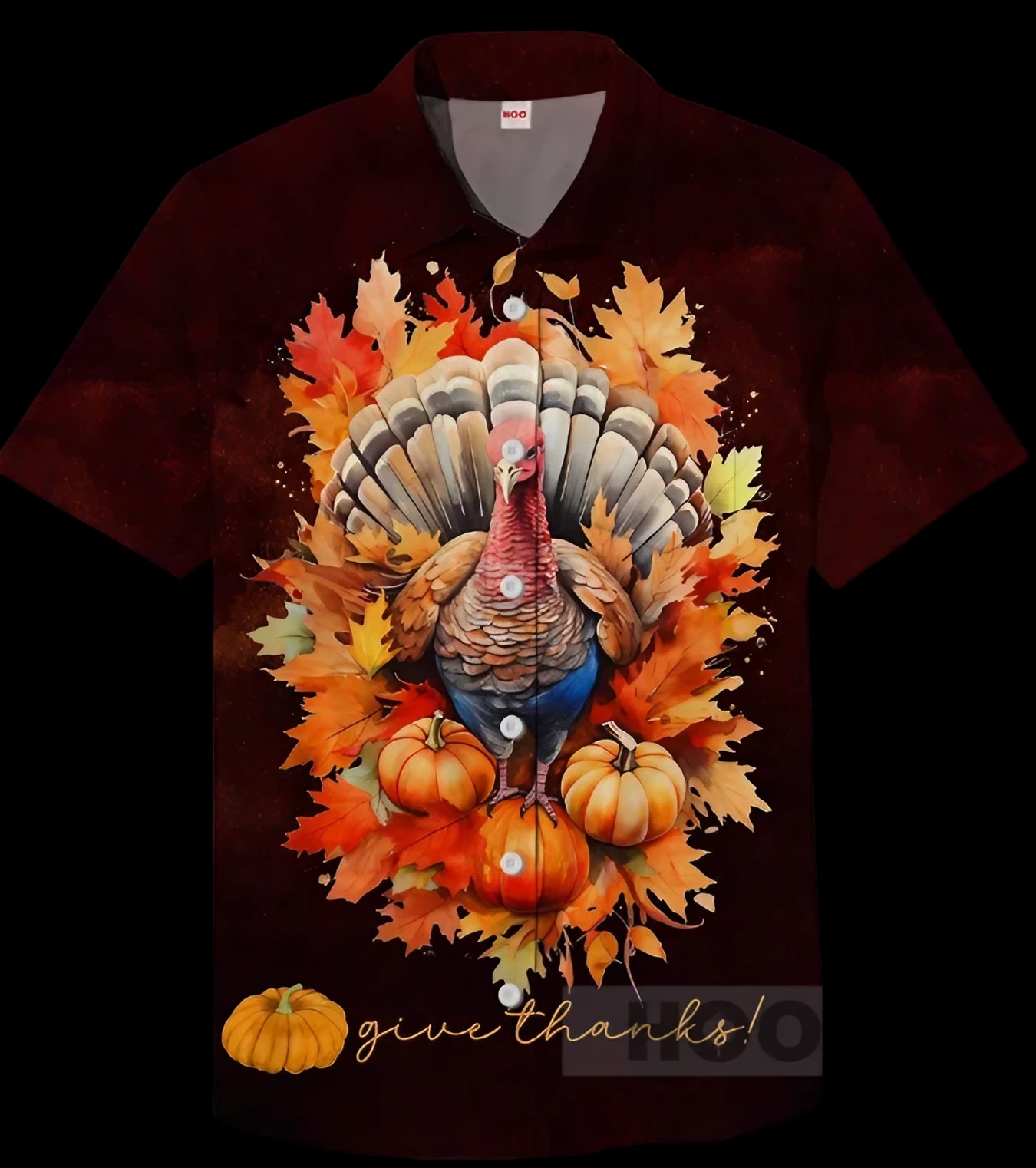 Happy Thanksgiving Give Thanks Turkey Halloween Hawaiian T Shirt