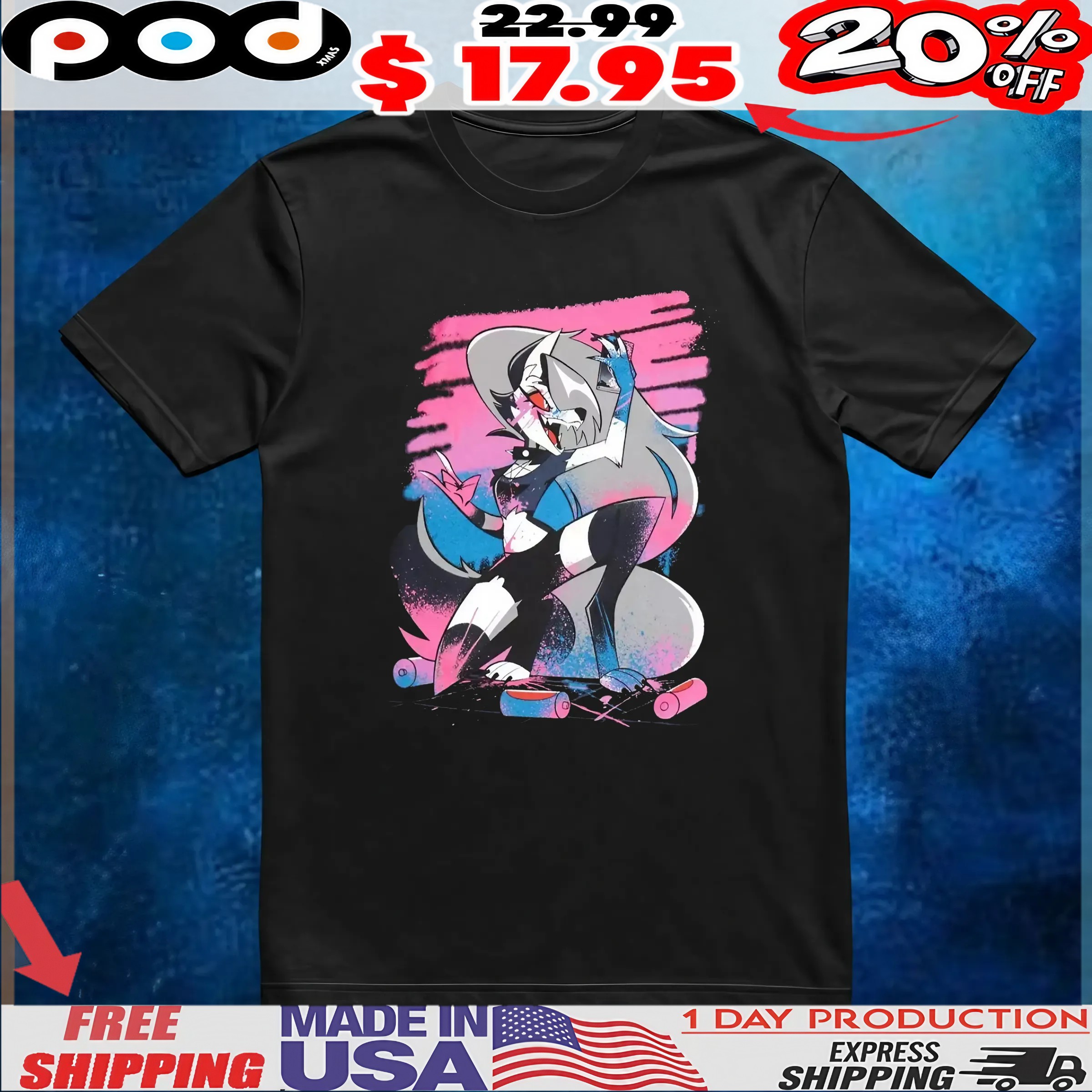 Hazbin Hotel Helluva Boss Loona Pride T Shirt