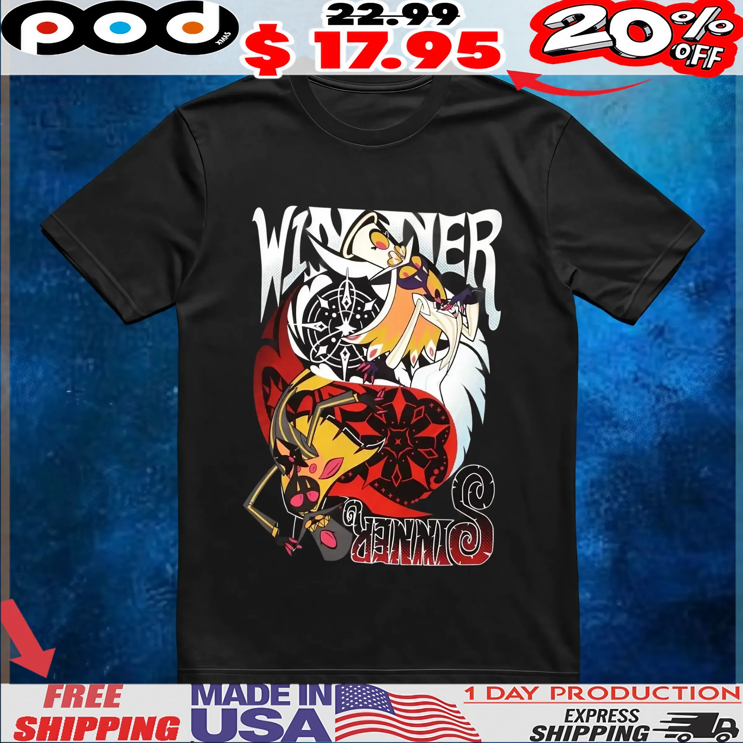 Hazbin Hotel Sir Pentious Duo T Shirt 6 Hazbin Hotel Sir Pentious Duo T Shirt