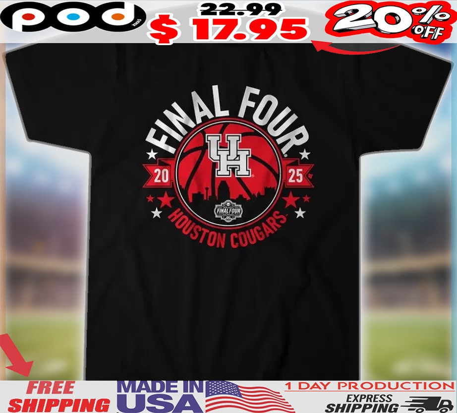 Houston Cougars 2025 Final Four Basketball UH logo Shirt 1 Houston Cougars 2025 Final Four Basketball UH logo Shirt