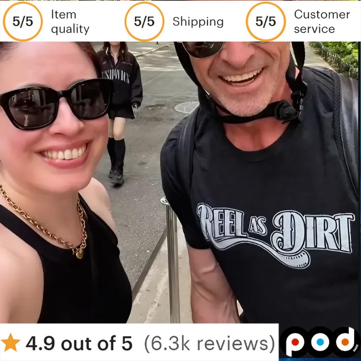 Hugh Jackman Wearing Reel As Dirt T Shirt 1 Hugh Jackman Wearing Reel As Dirt T Shirt