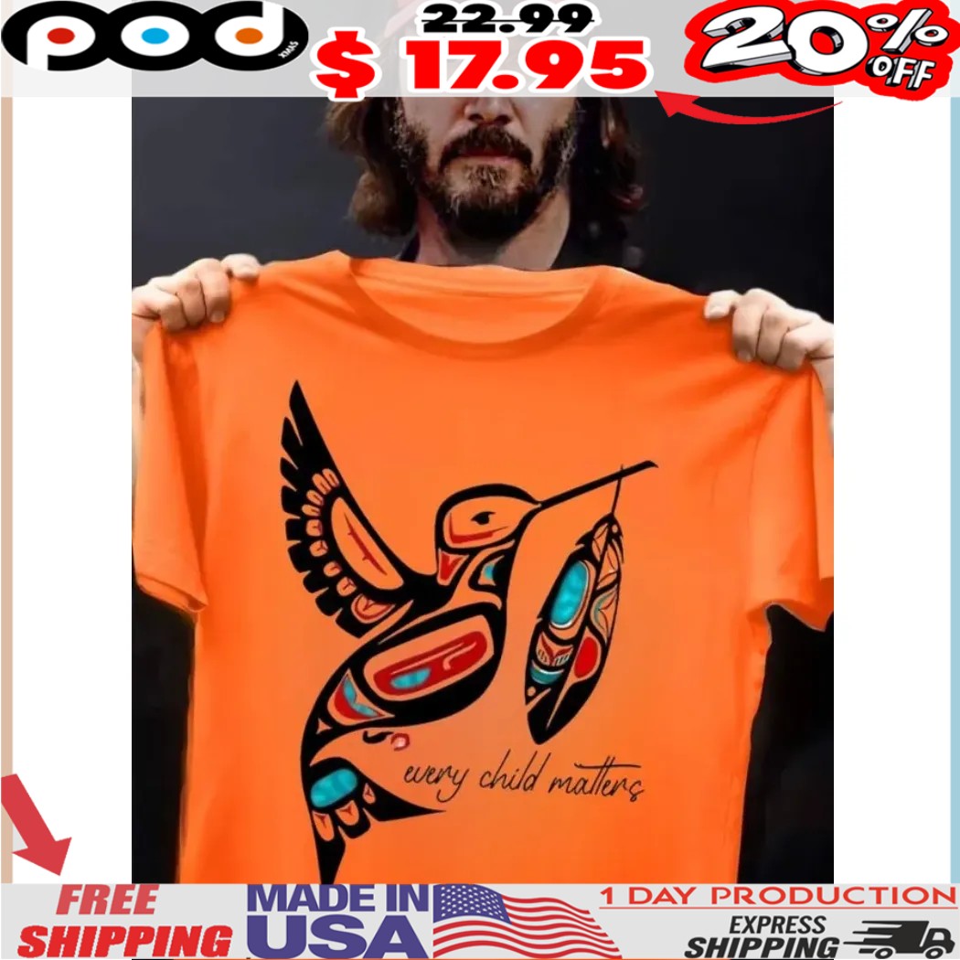 Hummingbird Every Child Matters Indigenous Orange Shirt Day Design