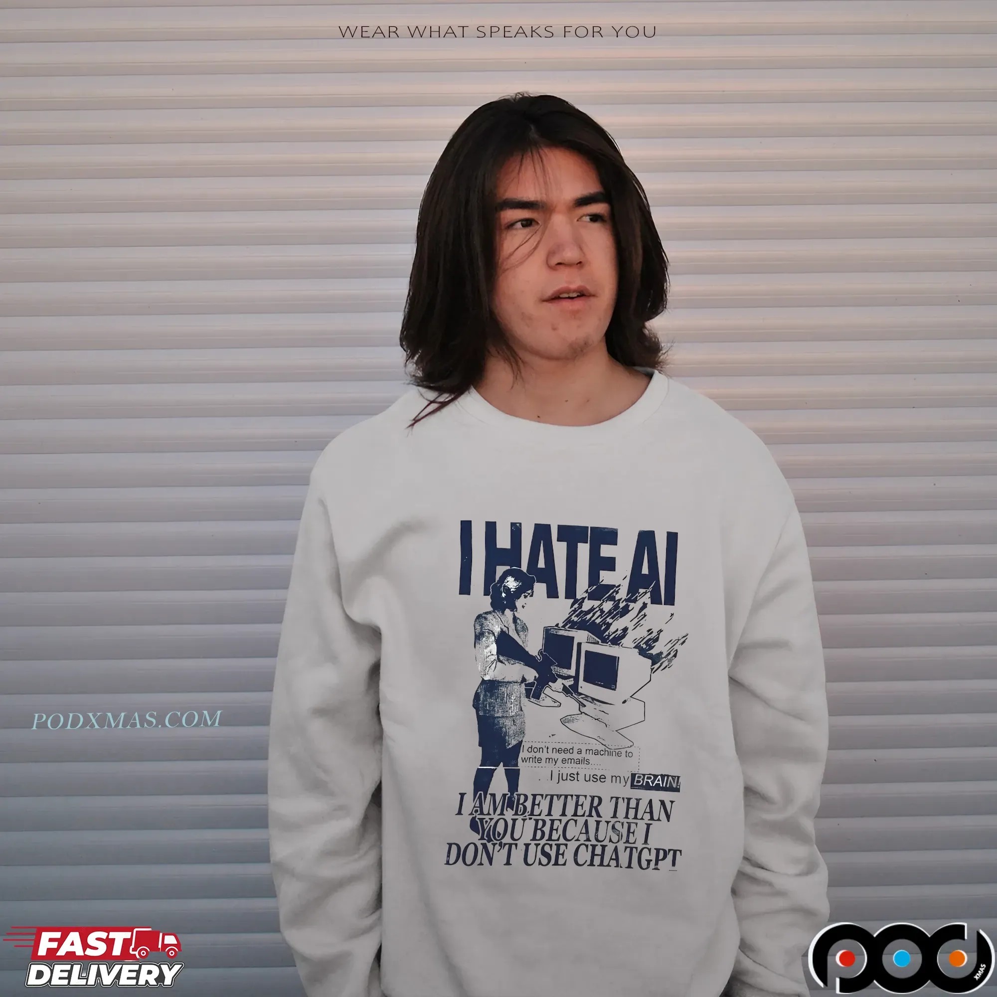 I Hate AI I Am Better Than You Because I Don't Use Chatgpt T Shirt