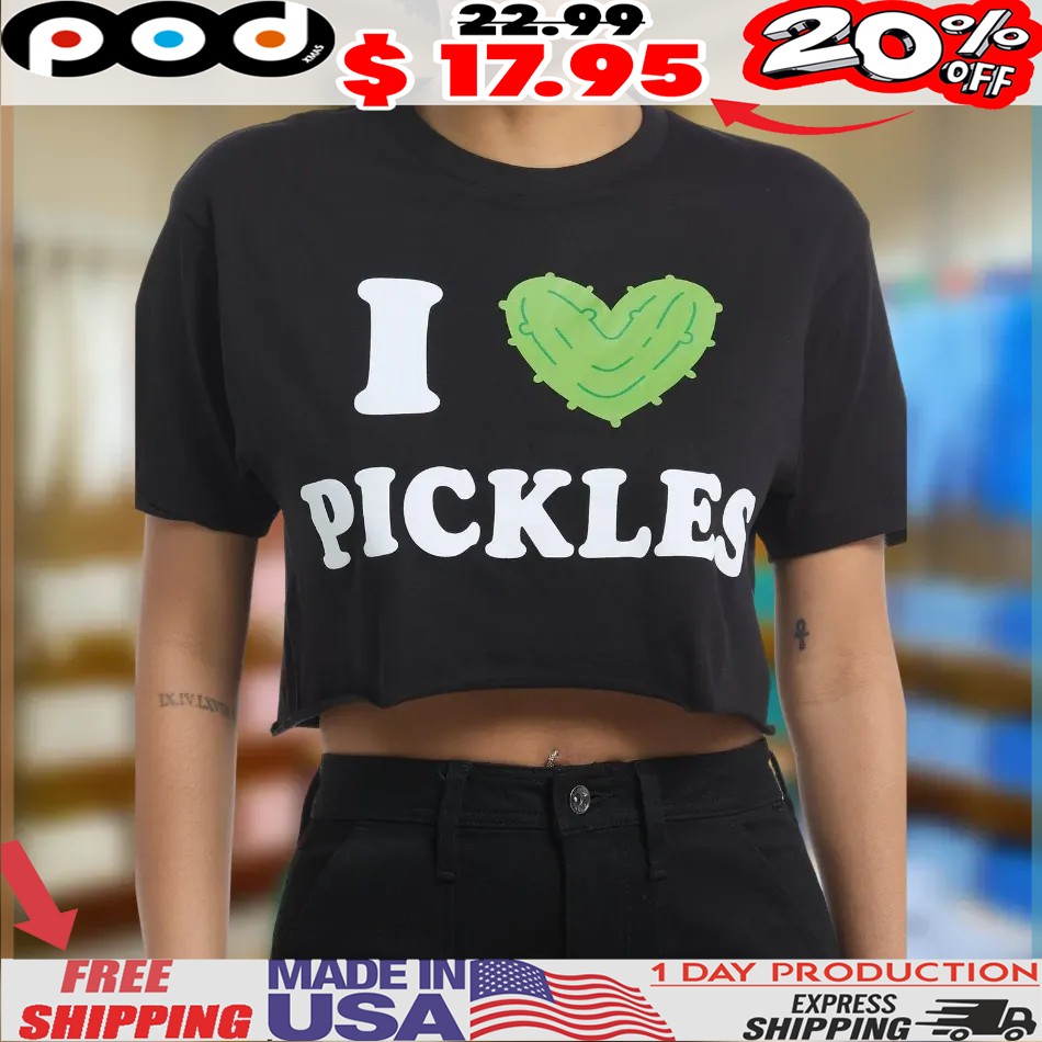 I Heart Pickles Cucumber Heart Symbol Shirt