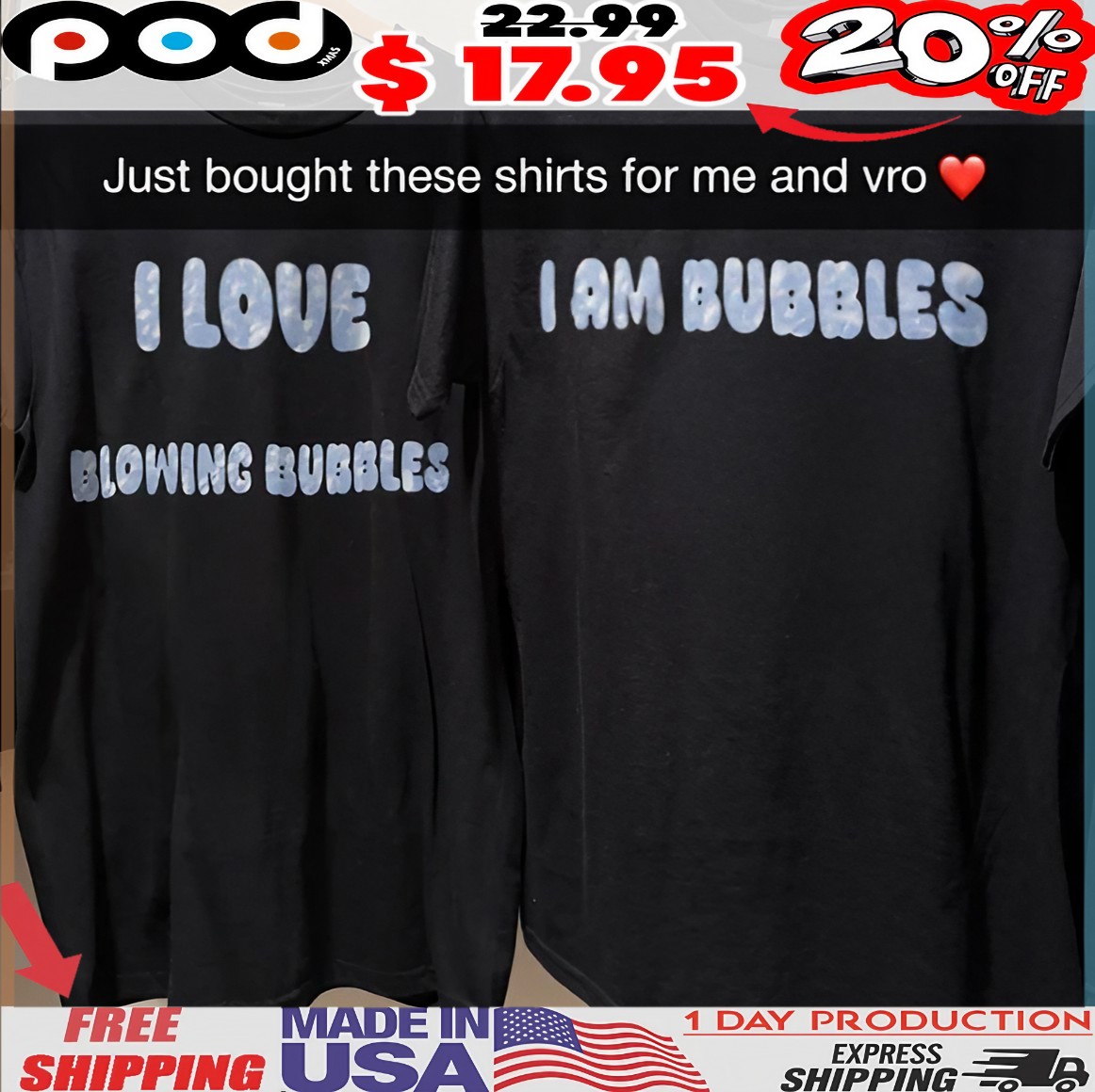 I Love Blowing Bubbles I Am Bubbles Couple T Shirt 1 I Love Blowing Bubbles I Am Bubbles Couple T Shirt