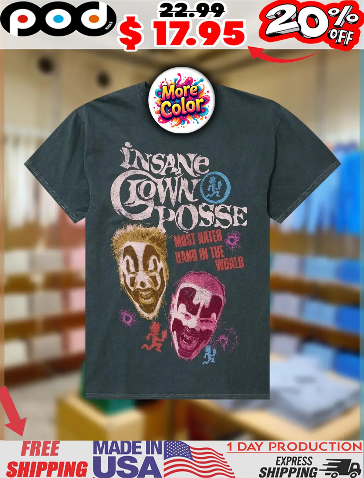 Insane Clown Posse Most Hated Band In The World Vintage Shirt