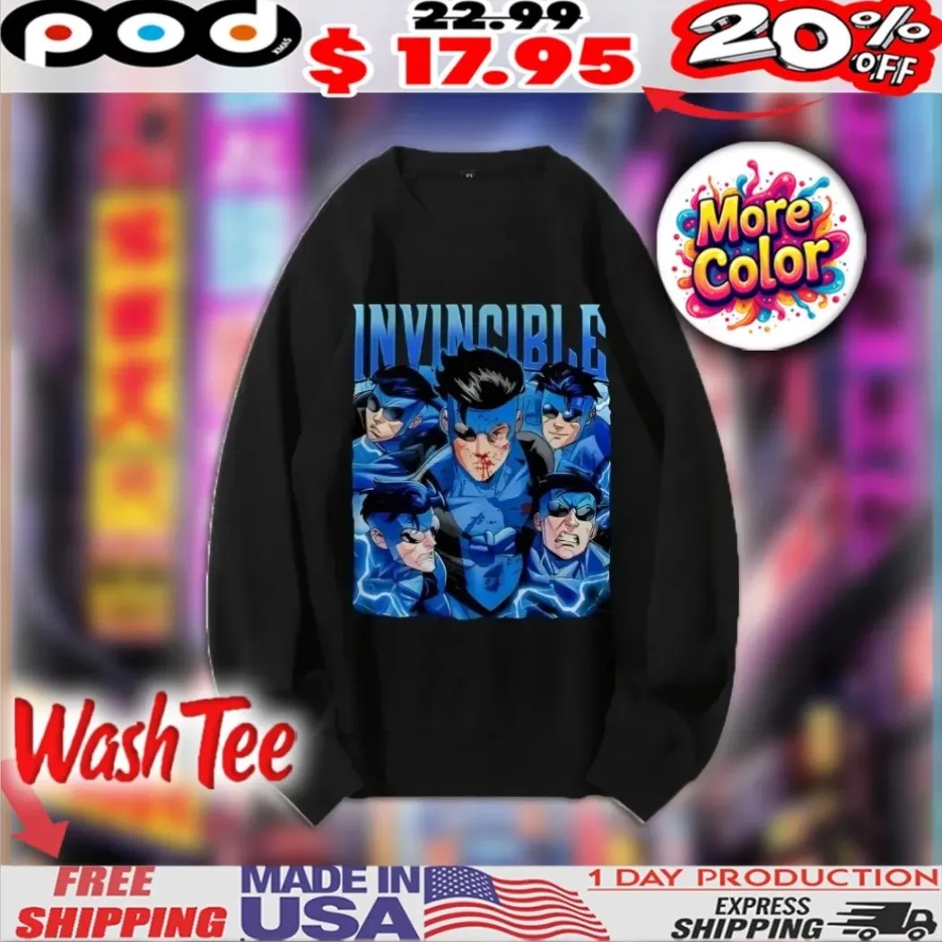 Invincible Mark Grayson's Blue Suit Comic Vintage Bootleg Shirt