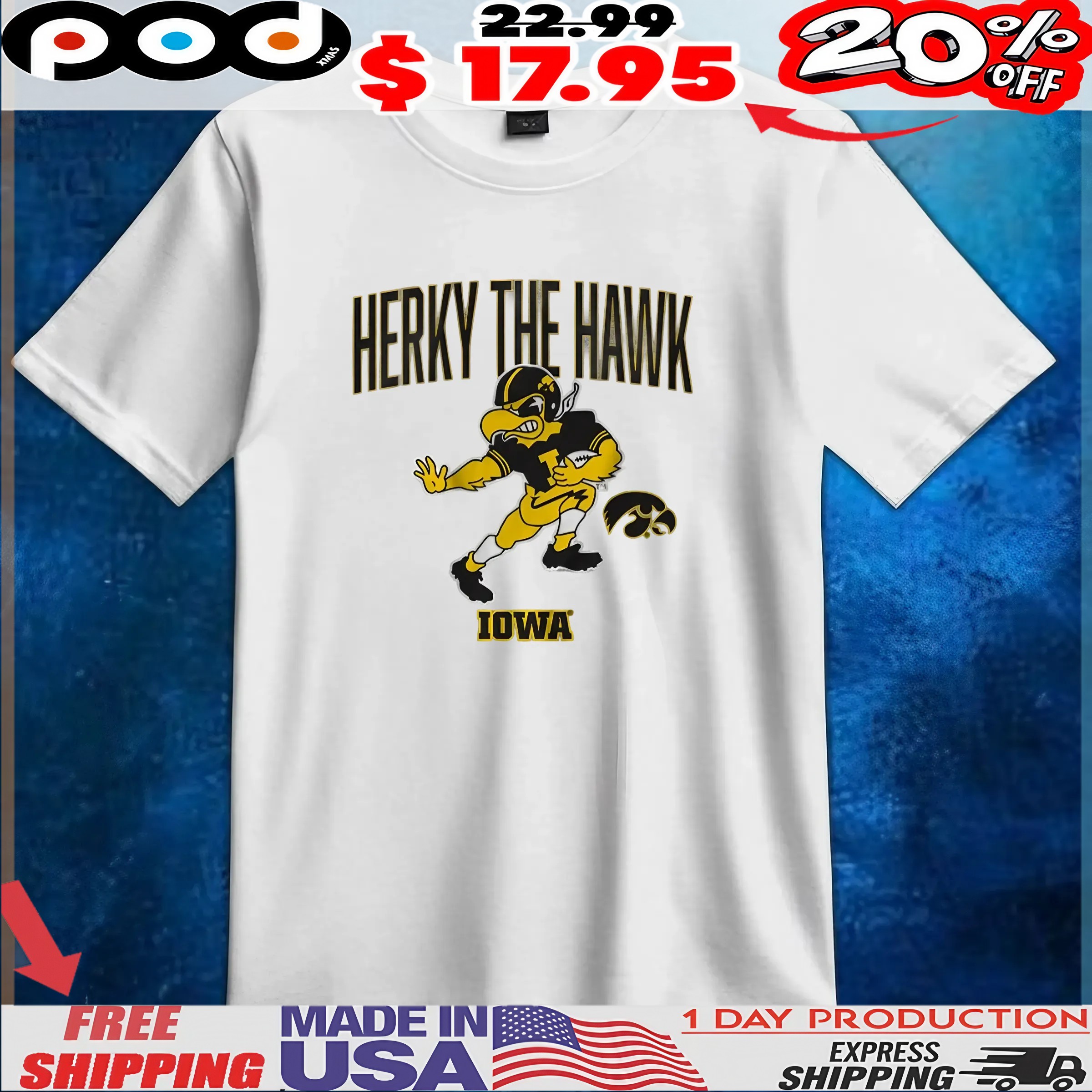 Iowa Football Gridiron Mascot t Shirt