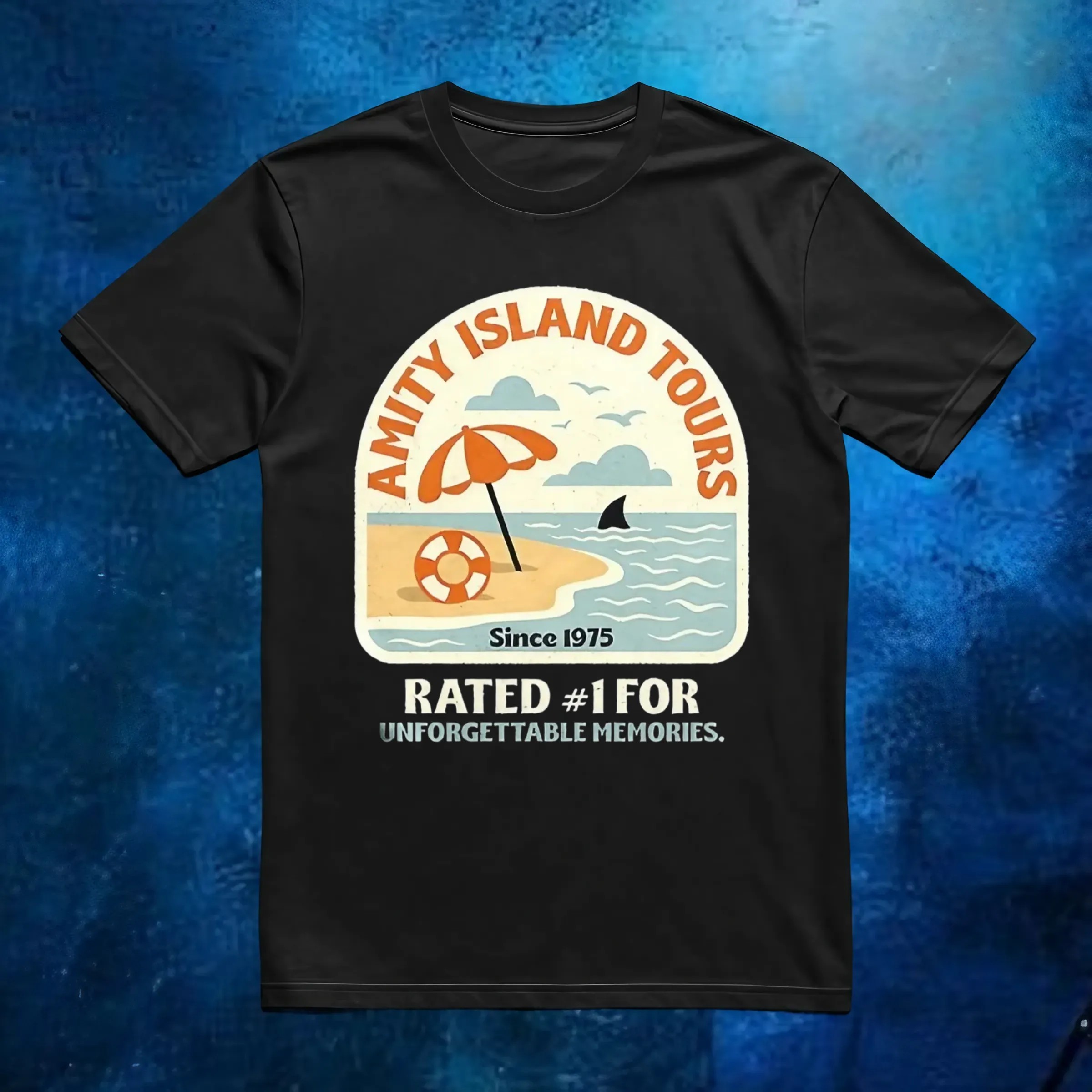 JAWS Amity Island Tours rated 1 for unforgettable memories t shirt 6 JAWS Amity Island Tours rated 1 for unforgettable memories t shirt