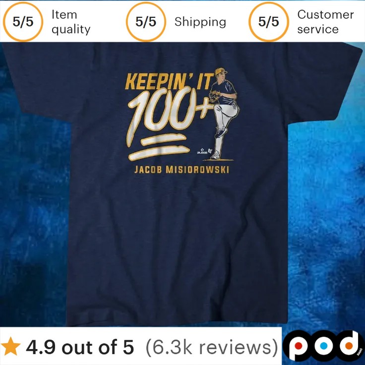 Jacob Misiorowski Keepin' It 100 T Shirt 1 Jacob Misiorowski Keepin' It 100 T Shirt