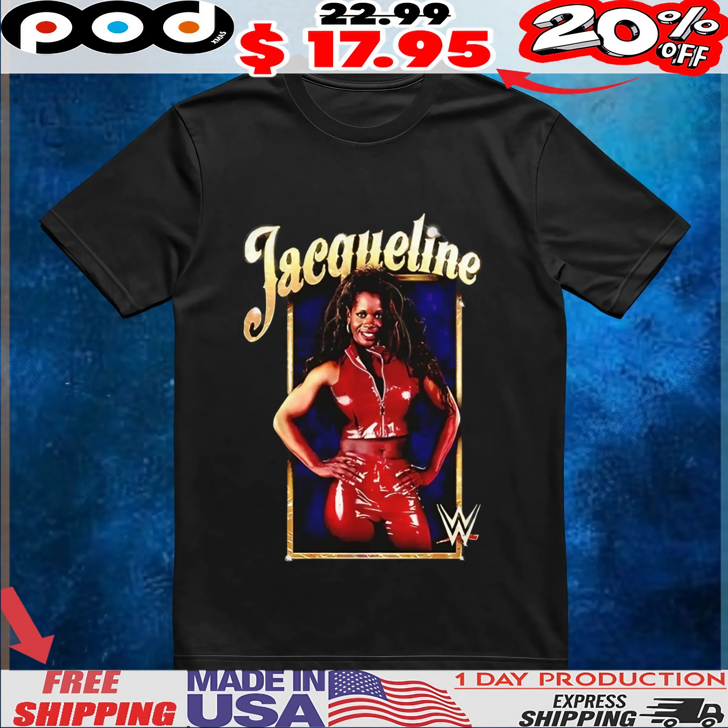 Jacqueline Wwe Legends WWE T Shirt 6 Jacqueline Wwe Legends WWE T Shirt