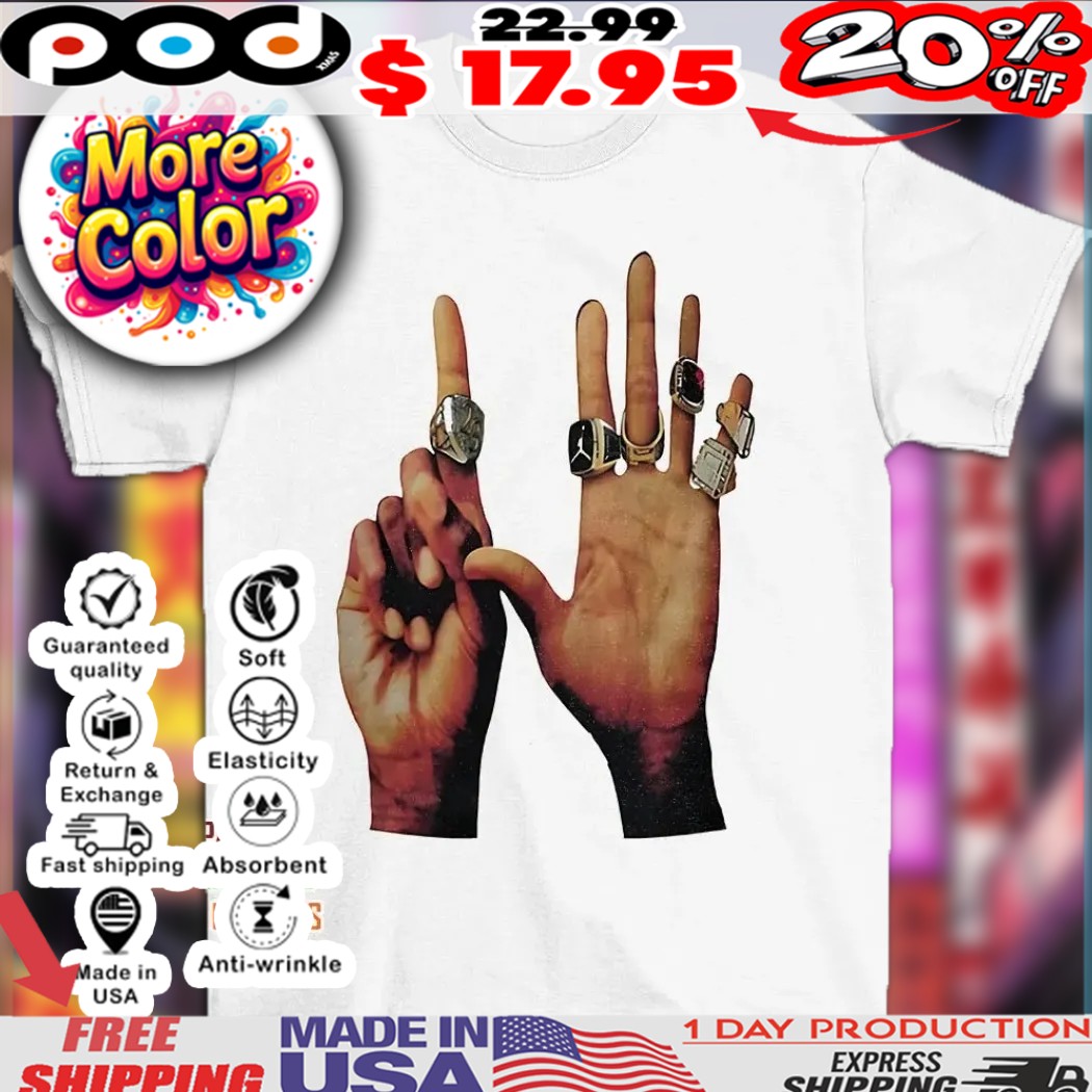 Jayson Tatum Boston Celtics flight MVP rings hand sign shirt