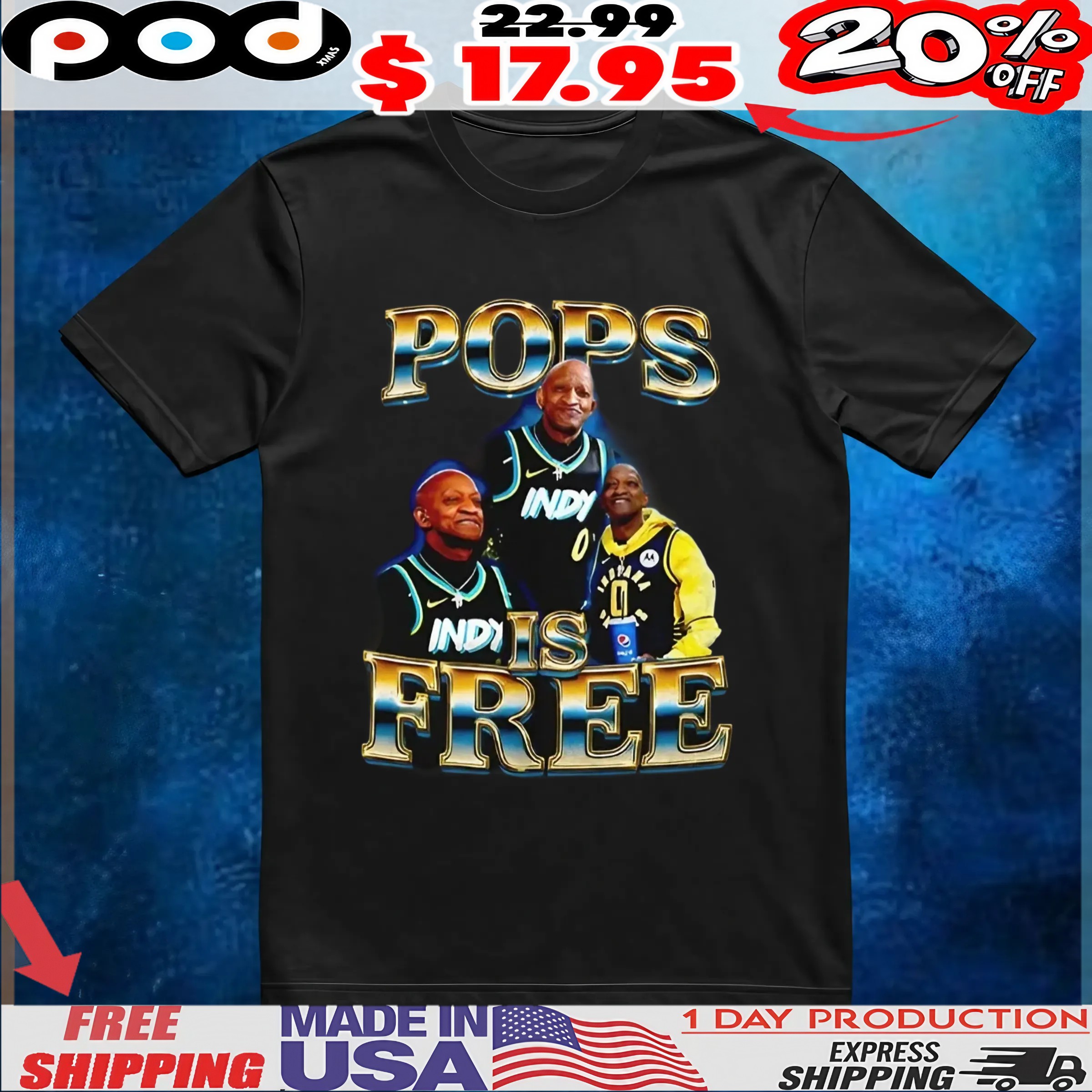 John Haliburton Indiana Pacers pops is free t shirt 6 John Haliburton Indiana Pacers pops is free t shirt