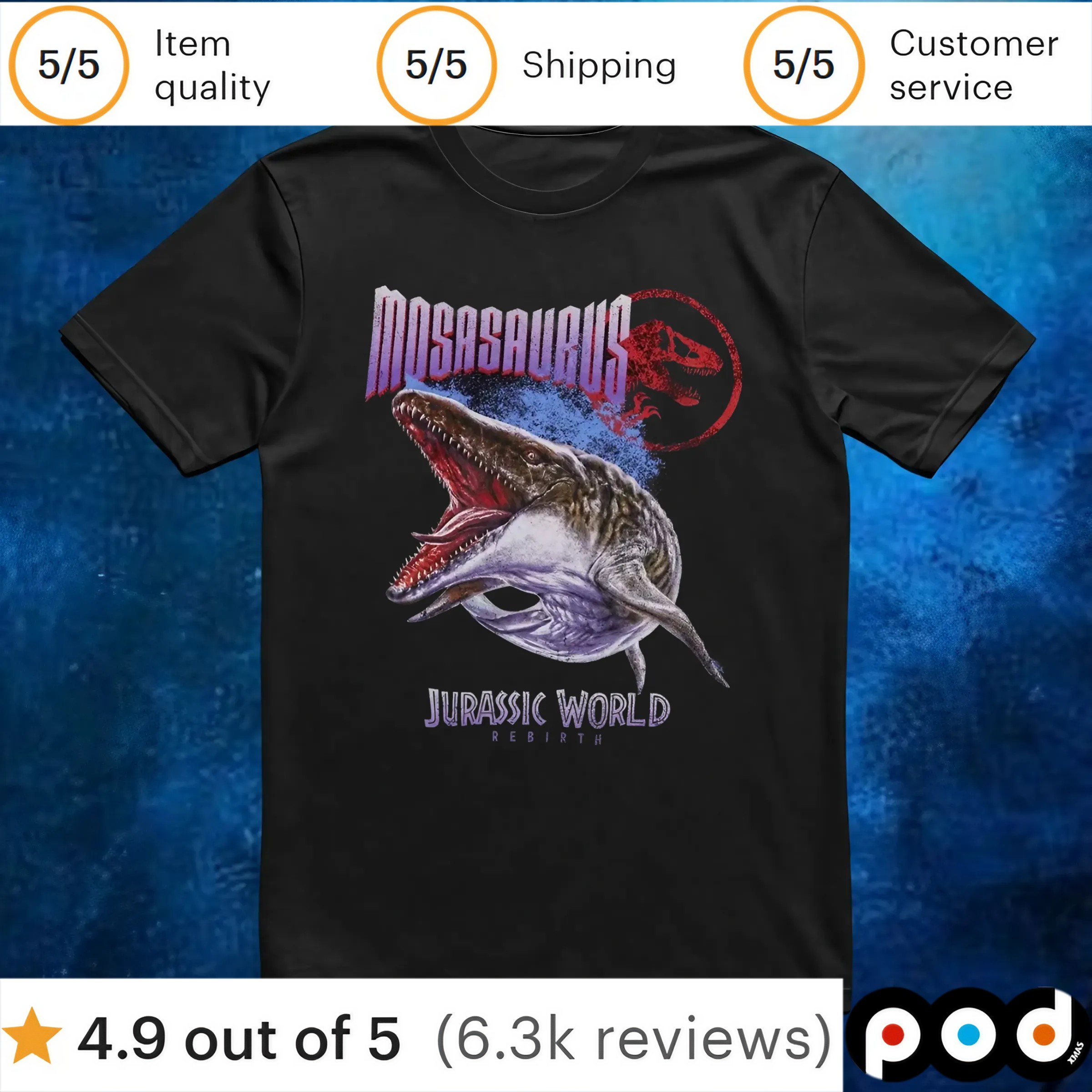 Jurassic World Rebirth Mosasaurus T Shirt 6 Jurassic World Rebirth Mosasaurus T Shirt