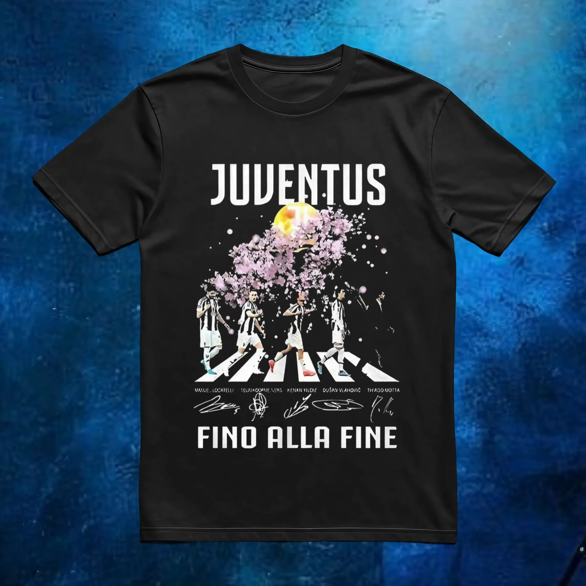 Juventus Abbey Road Fino Alla Fine signatures t shirt