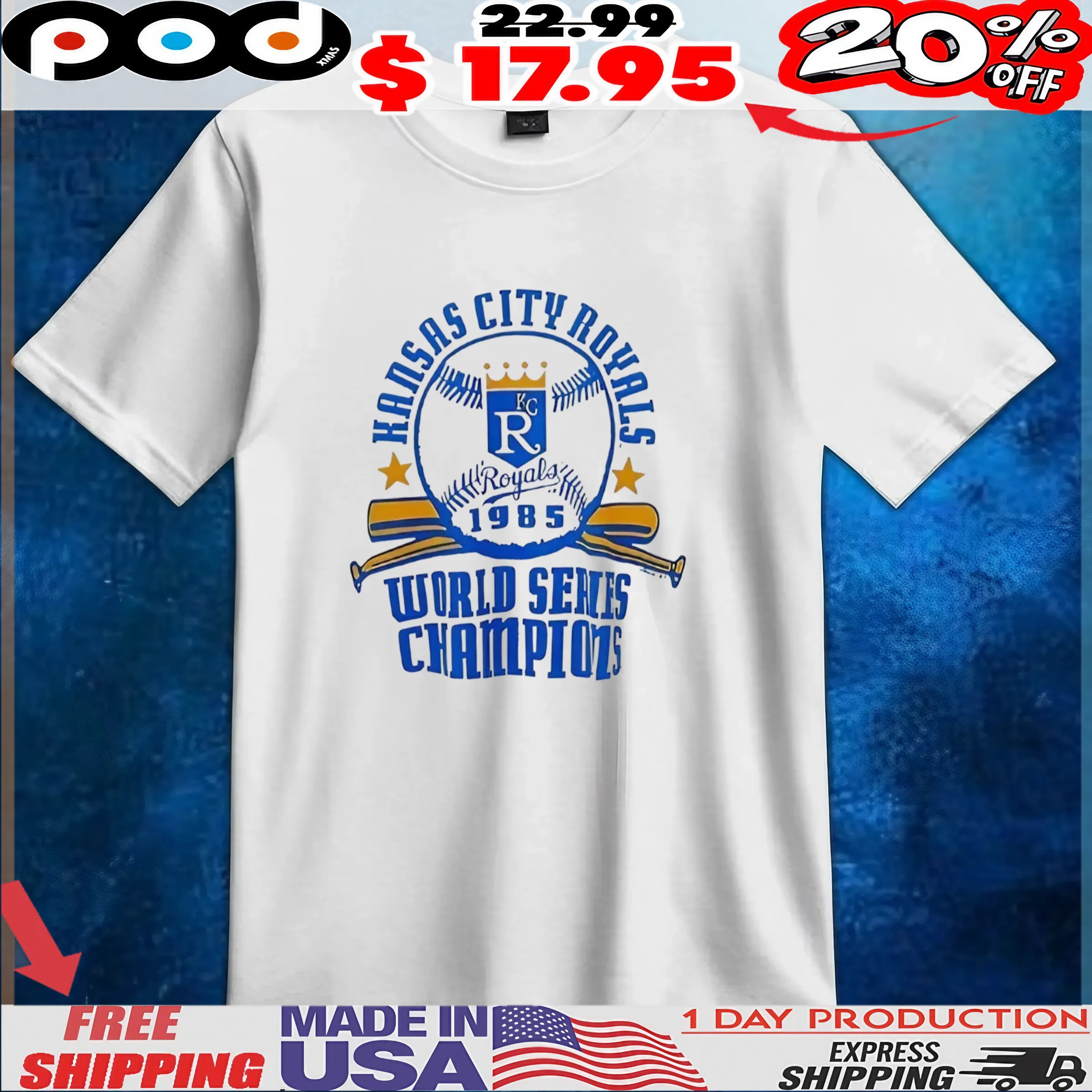 Kansas City Royals World Series Champions 1985 t shirt 1 Kansas City Royals World Series Champions 1985 t shirt