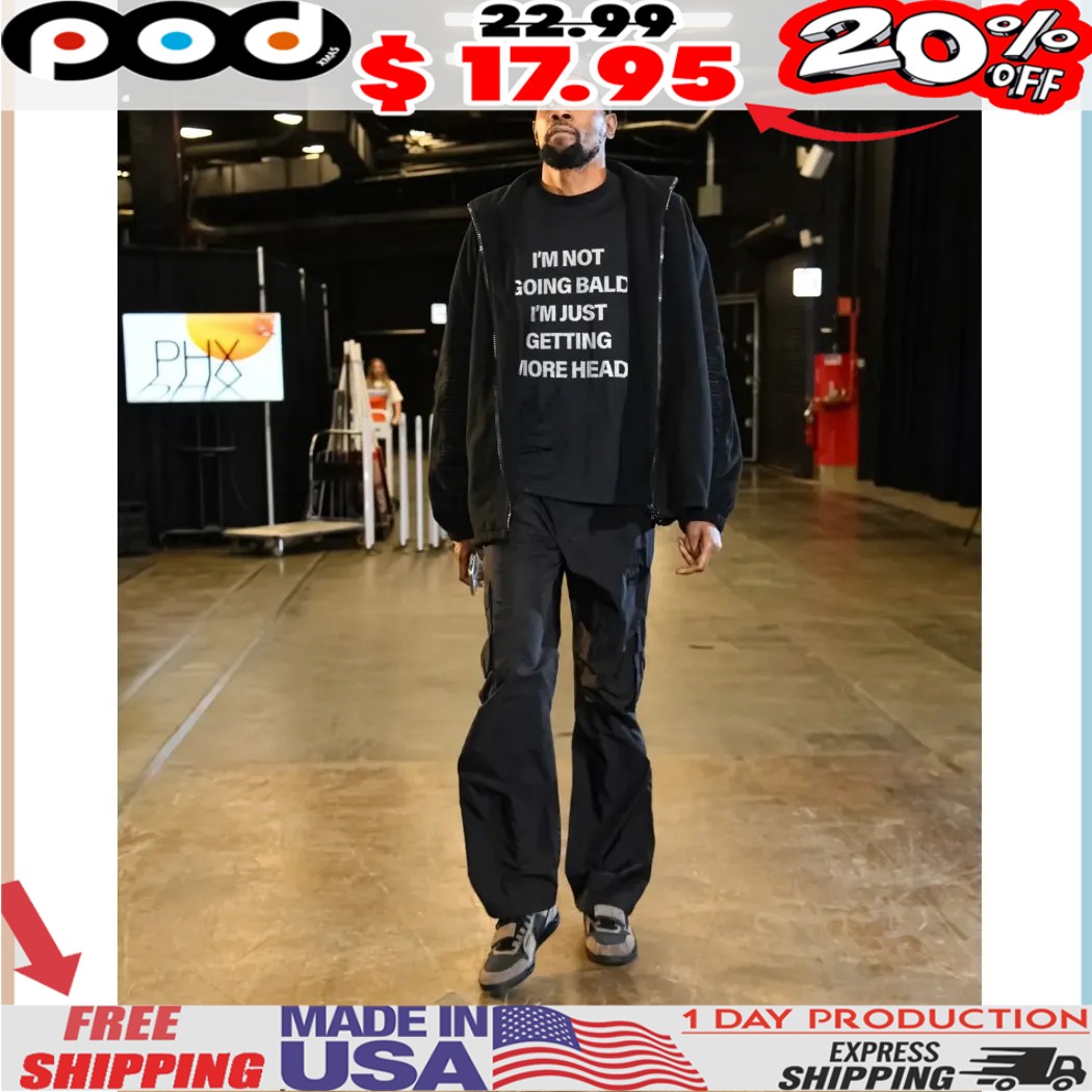 Kevin Durant arrives in Los Angeles wearing I'm Not Going Bald I'm Just Getting More Head Shirt 1 Kevin Durant arrives in Los Angeles wearing I'm Not Going Bald I'm Just Getting More Head Shirt