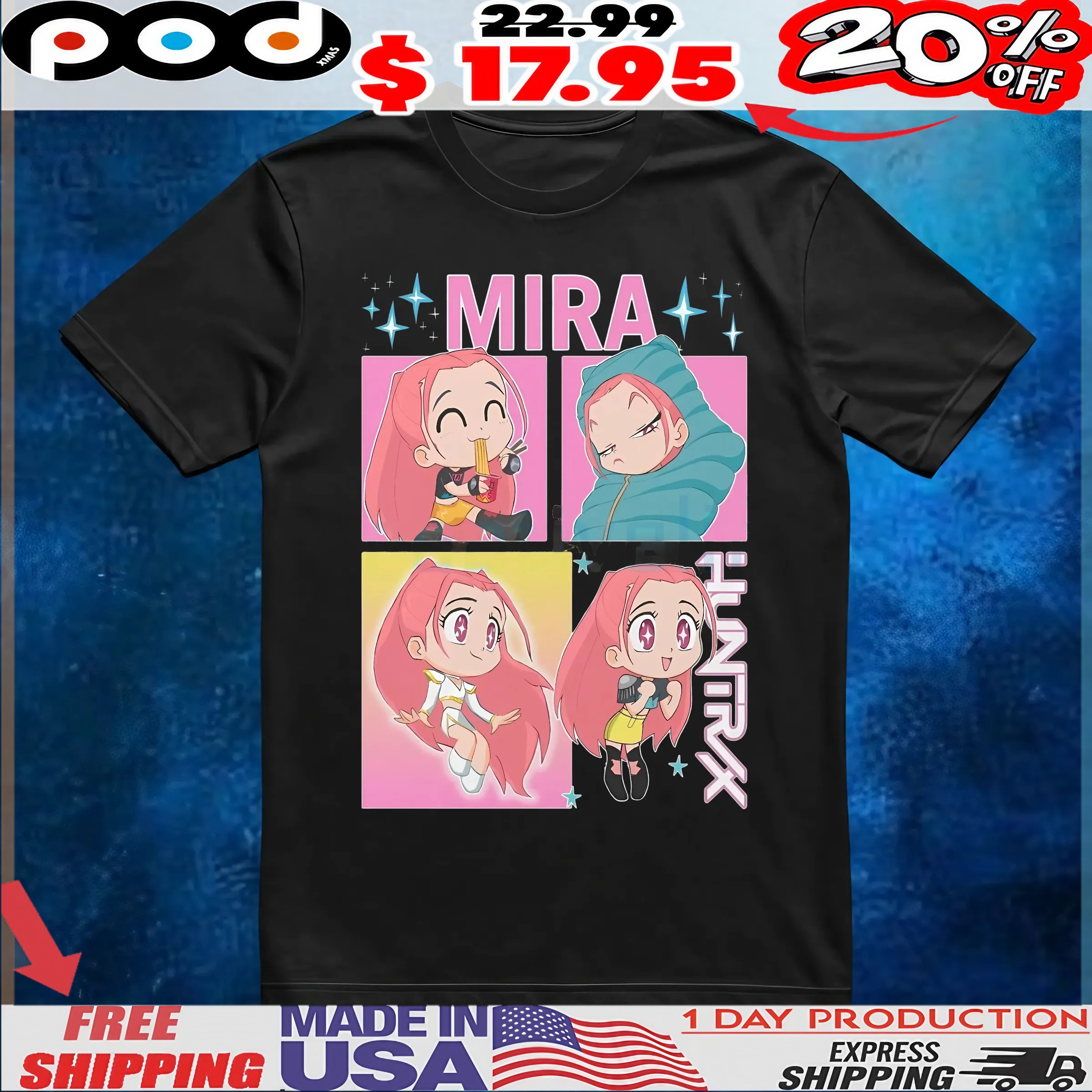Kpop Demon Hunters Mira Huntrix Chibi T Shirt 6 Kpop Demon Hunters Mira Huntrix Chibi T Shirt