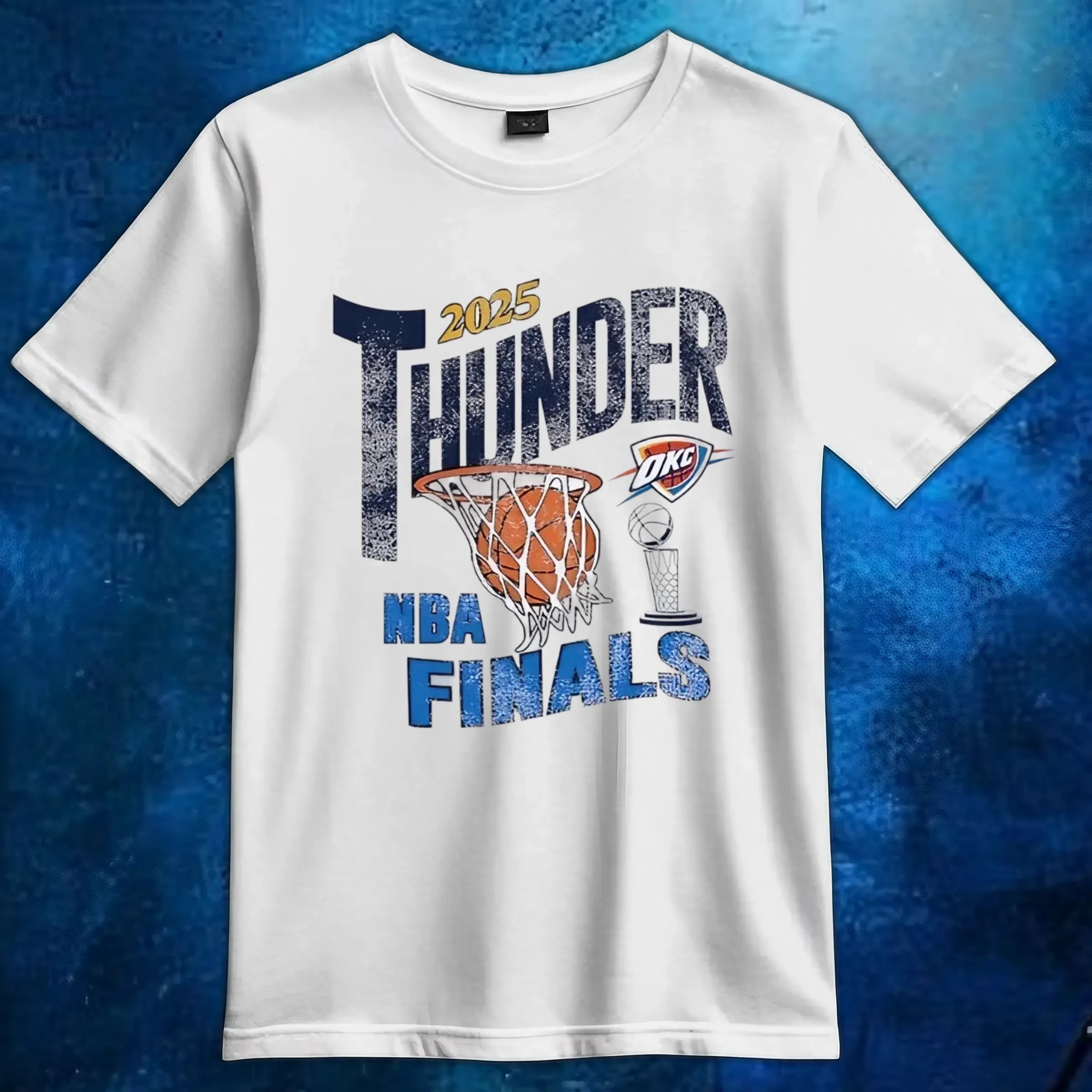 Kristin Chenoweth Wearing Okc Thunder 2025 Nba Finals Retro Net T Shirt