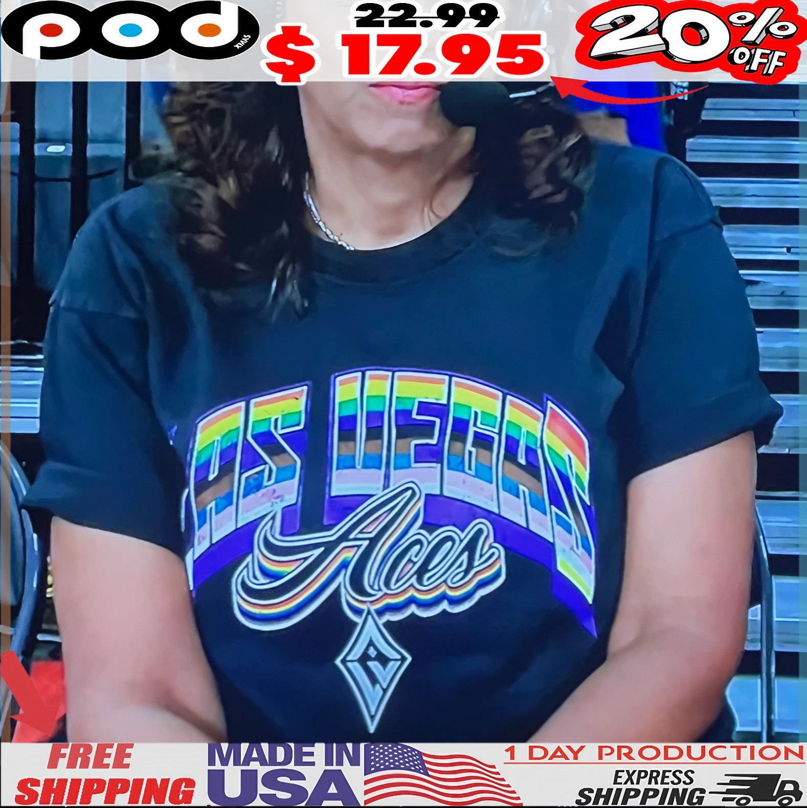 Las Vegas Aces LGBT T Shirt 1 Las Vegas Aces LGBT T Shirt