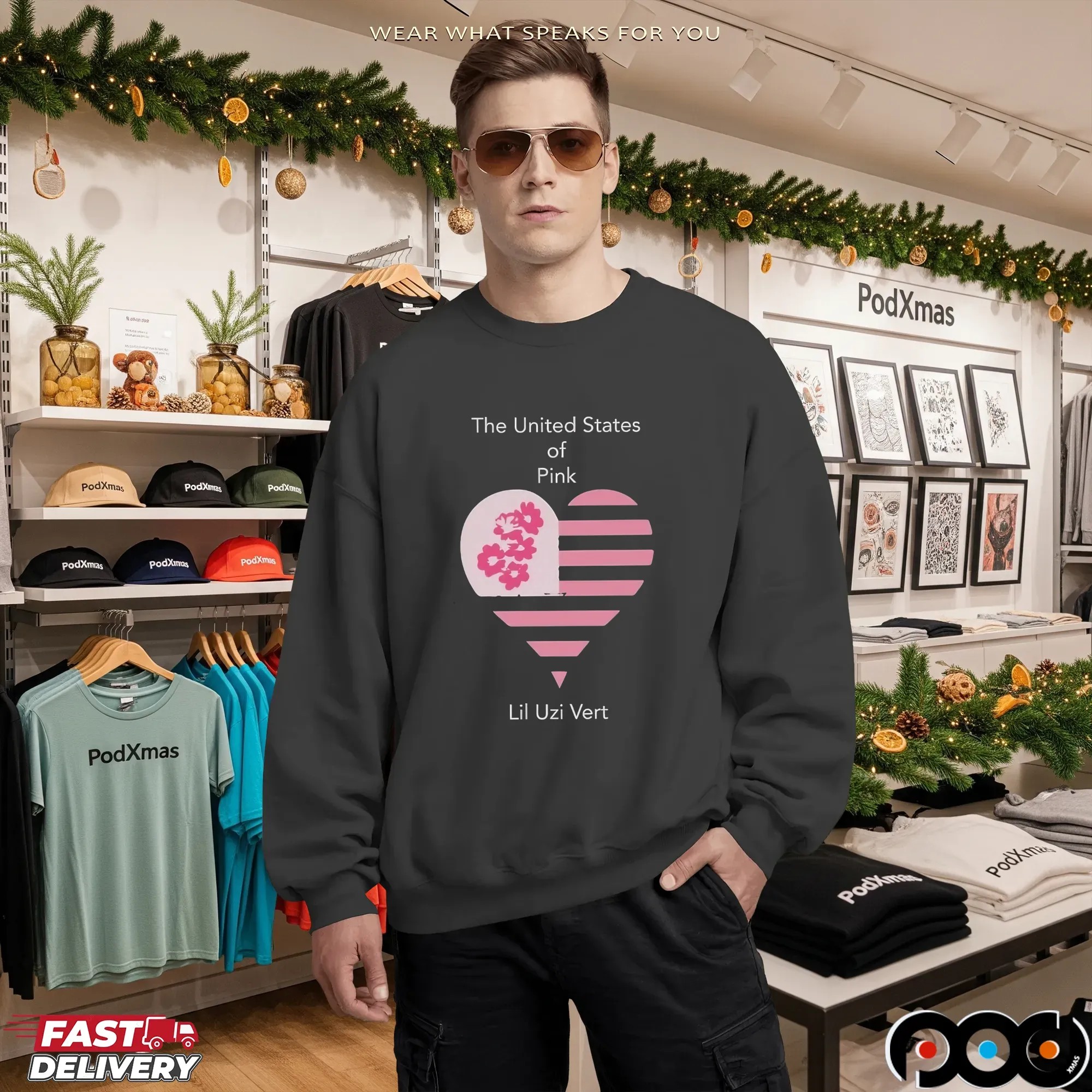Lil Uzi Vert The United States Of Pink Heart T-shirts