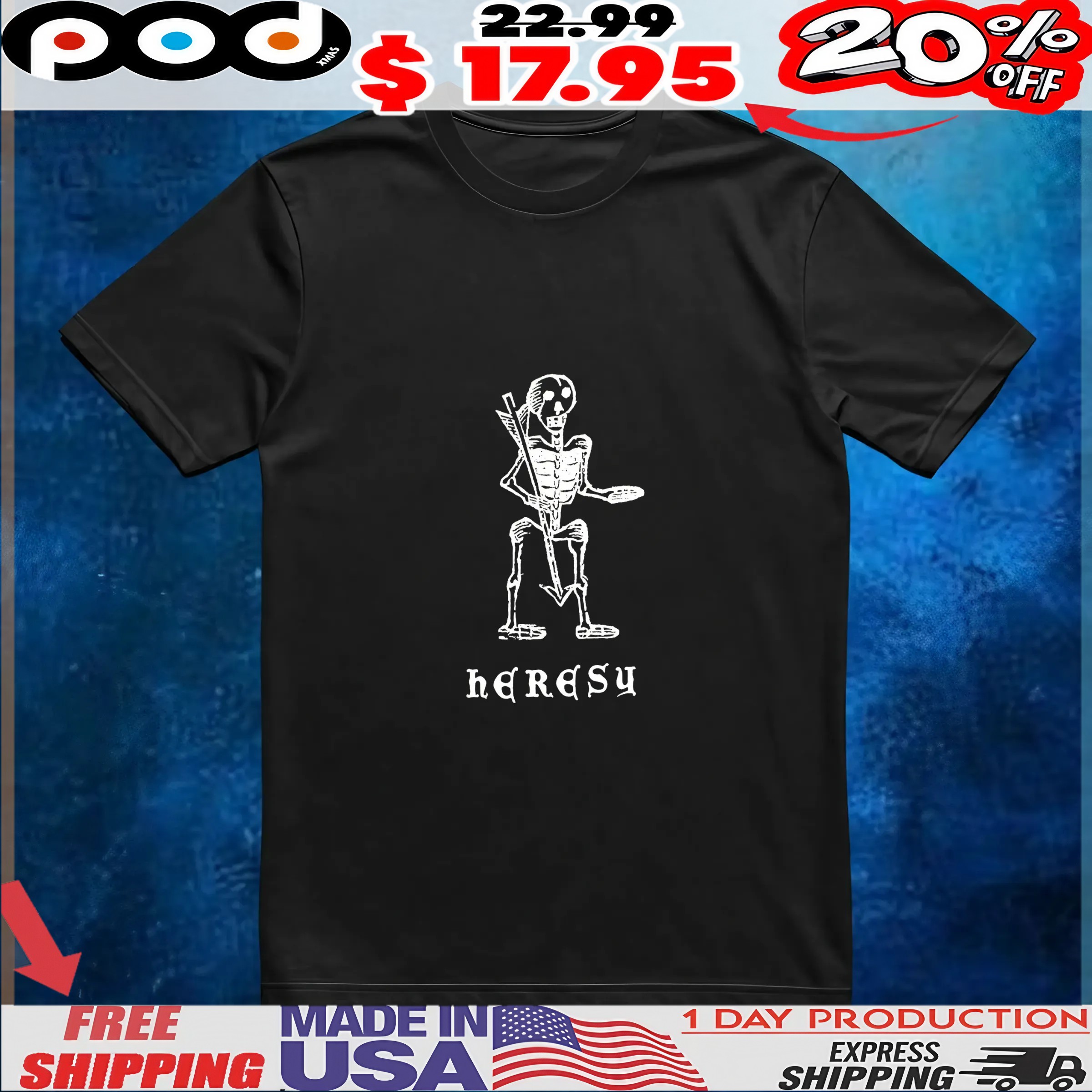 Louis Tomlinson Wearing Heresy Skeleton T Shirt