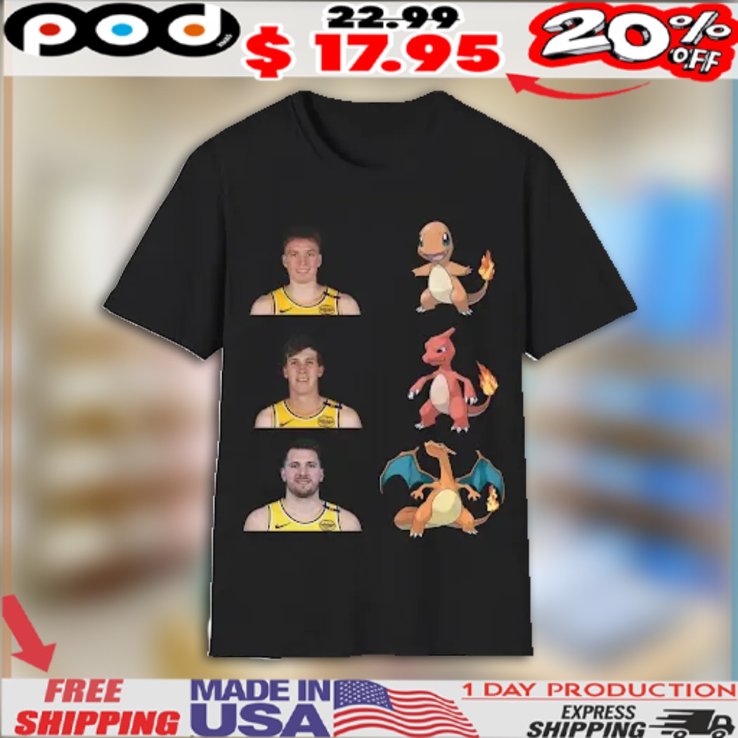 Luka Doncic Lakers Charmander evolution meme shirt