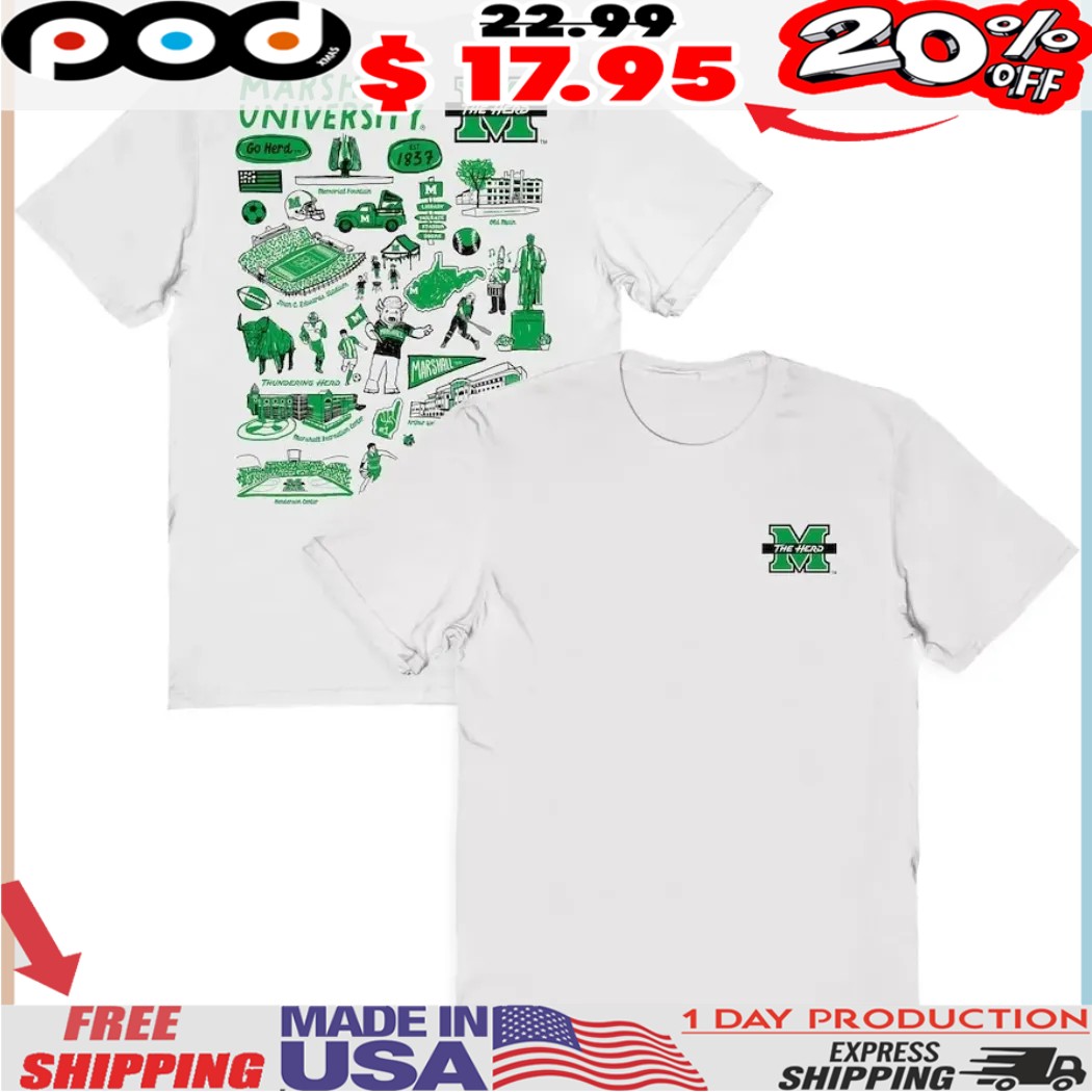 Marshall University Thundering The Herd Vive La Fete Green Impressions Artwork Shirt 1 Marshall University Thundering The Herd Vive La Fete Green Impressions Artwork Shirt