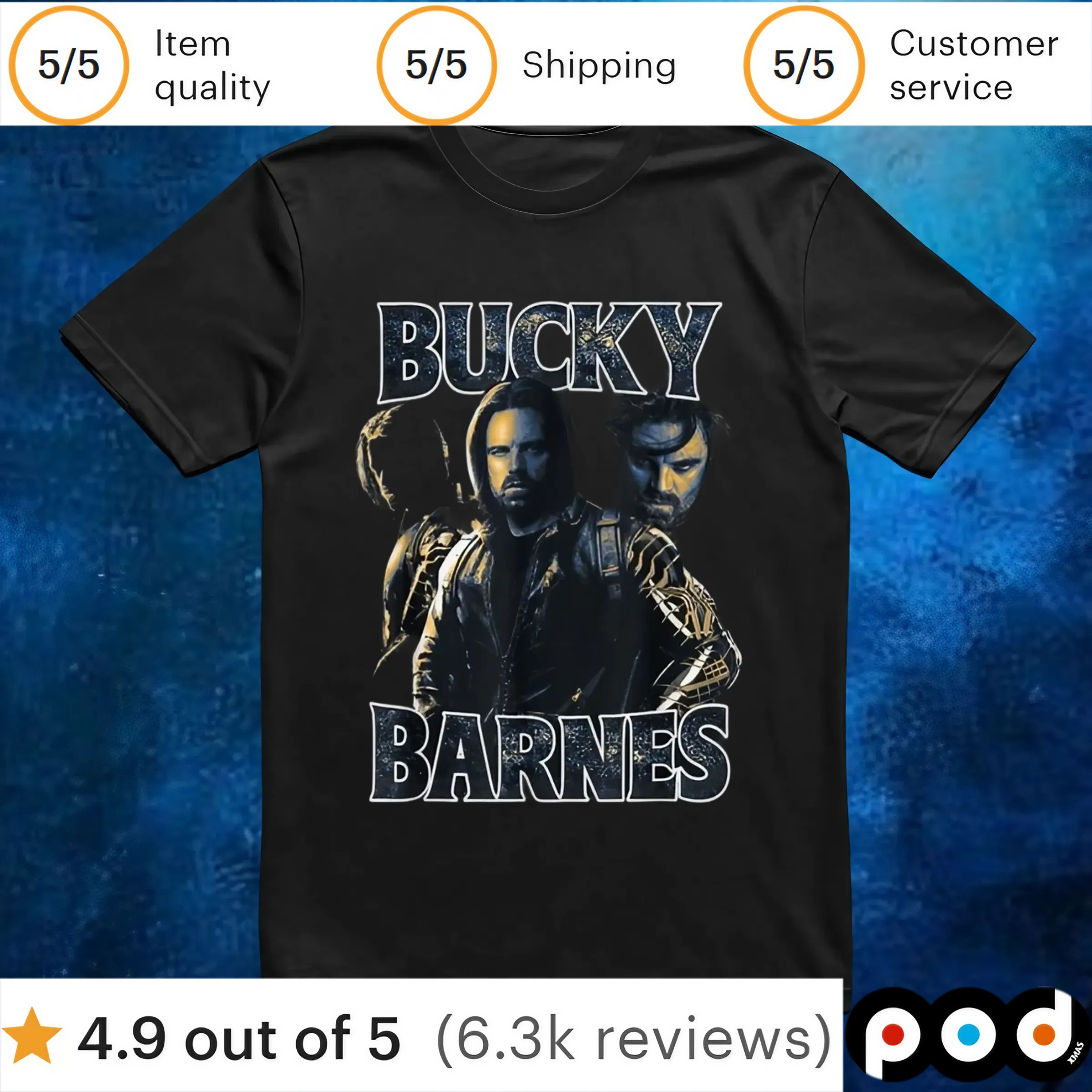 Marvel Thunderbolts Bucky Barnes Showcase Poster T Shirt