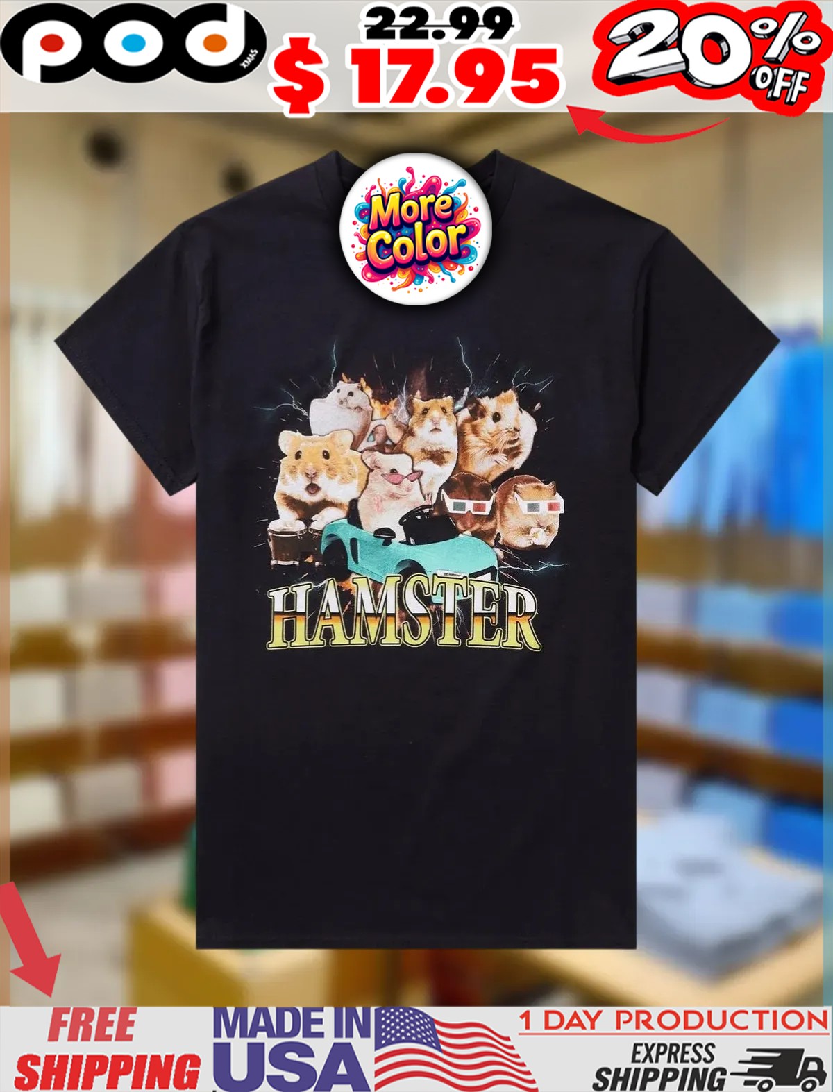 Meme Hamsters Vintage Bootleg Style Shirt