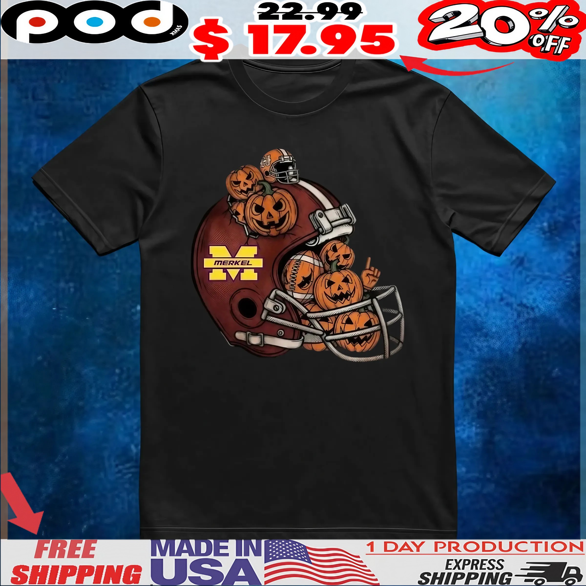 Merkel Helmet Spooky Halloween T Shirt 6 Merkel Helmet Spooky Halloween T Shirt