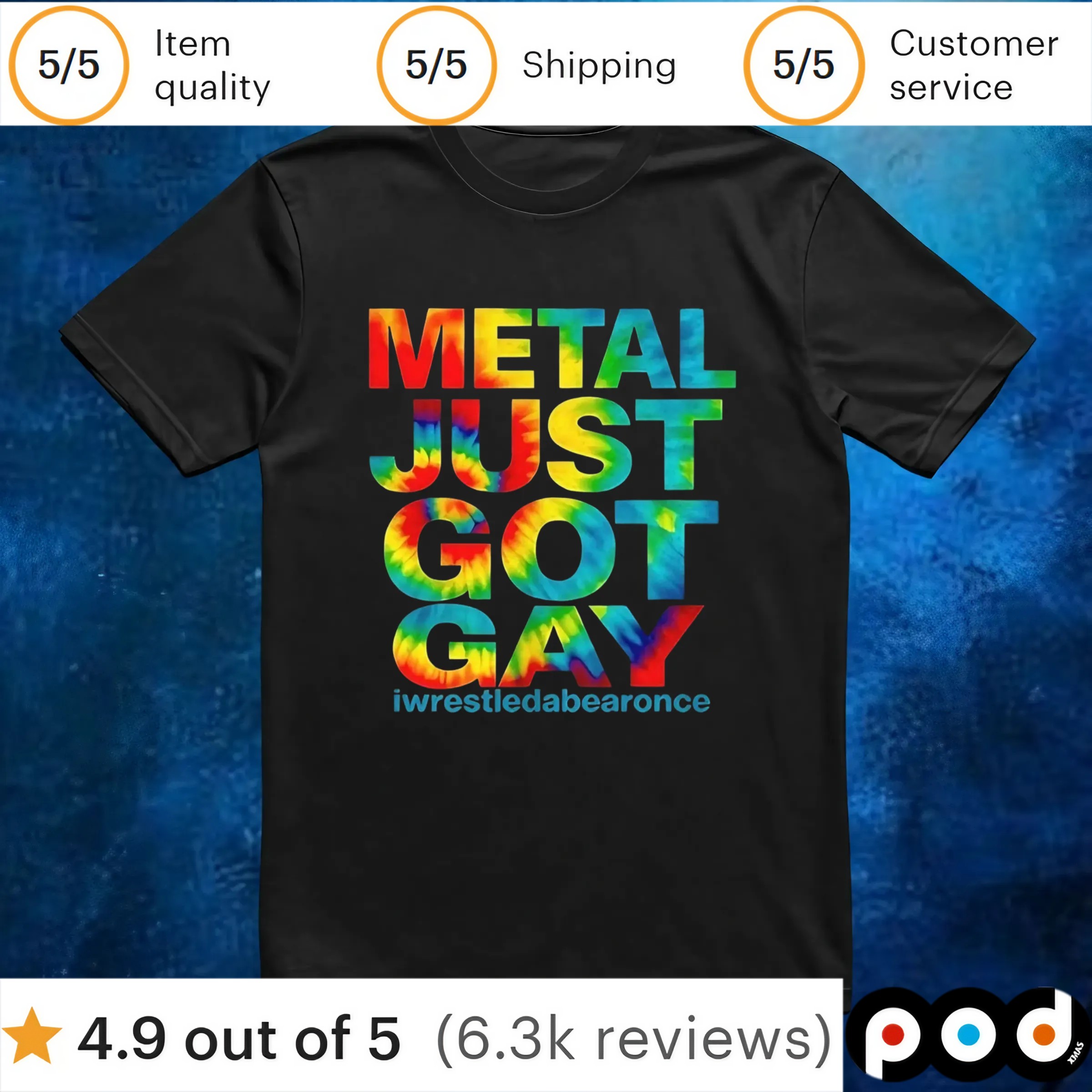 Metal just got gay iwrestledabearonce t shirt