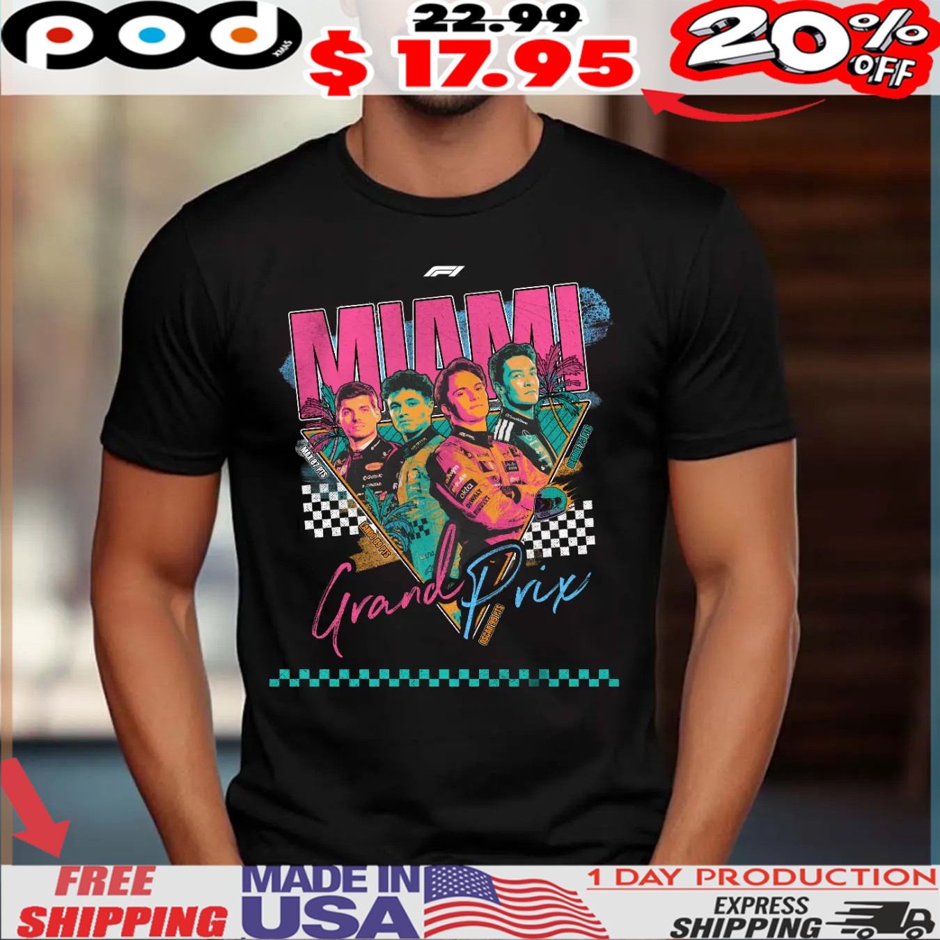 Miami Grand Prix pastel palm trees vintage shirt 9 Miami Grand Prix pastel palm trees vintage shirt