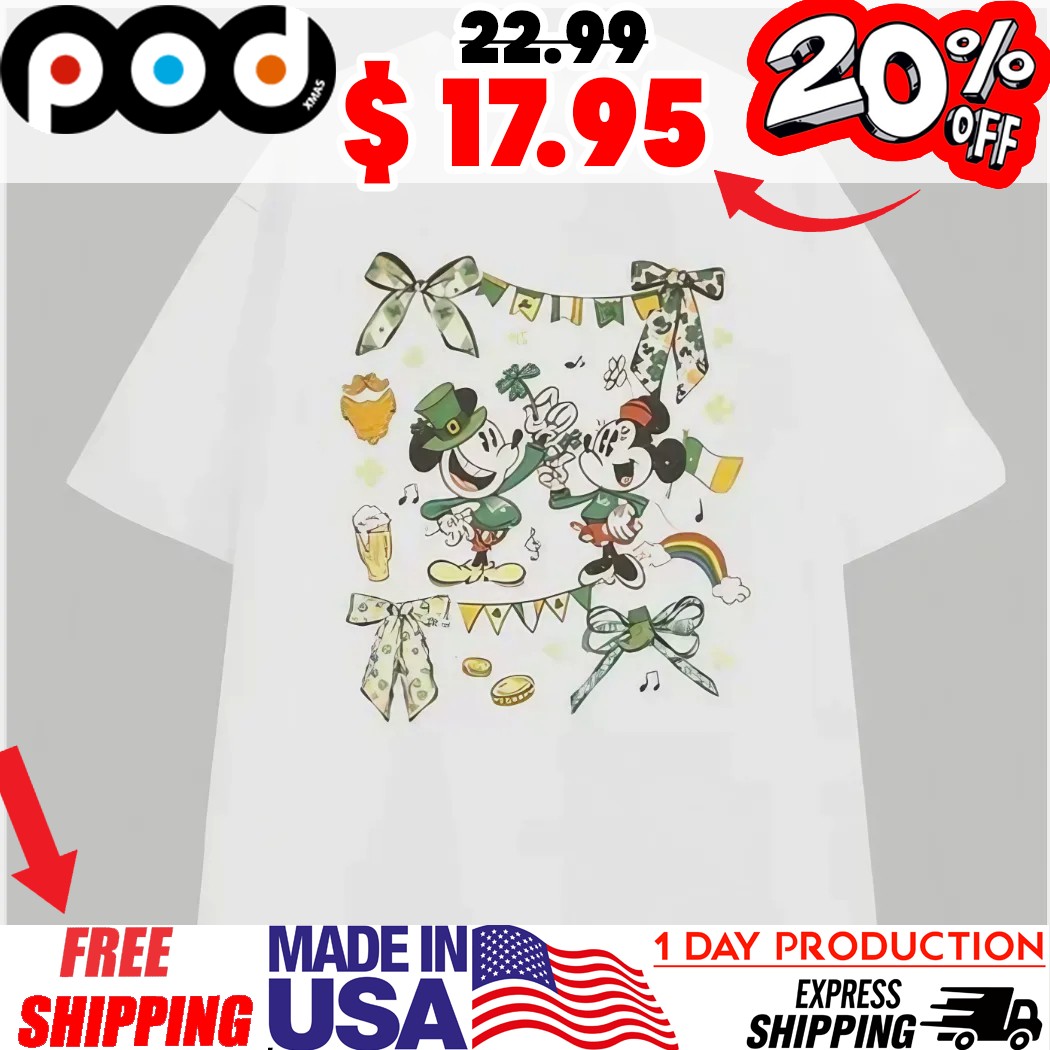 Mickey & Minnie’s St Patrick’s Day CelebrationIrish Luck & Cheerful Vibes Disney Shirt 1 Mickey & Minnie’s St Patrick’s Day CelebrationIrish Luck & Cheerful Vibes Disney Shirt
