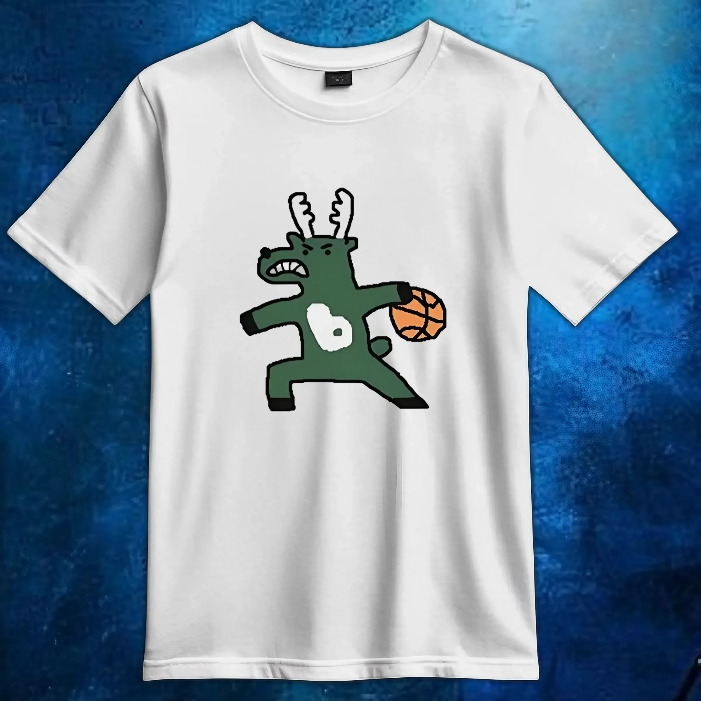 Milwaukee Bucks NBA basketball dribbling t shirt