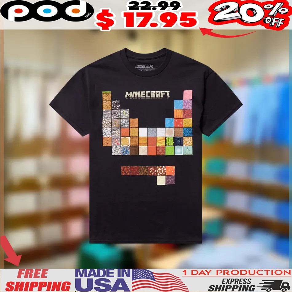Minecraft Table Of Elements 2025 Shirt